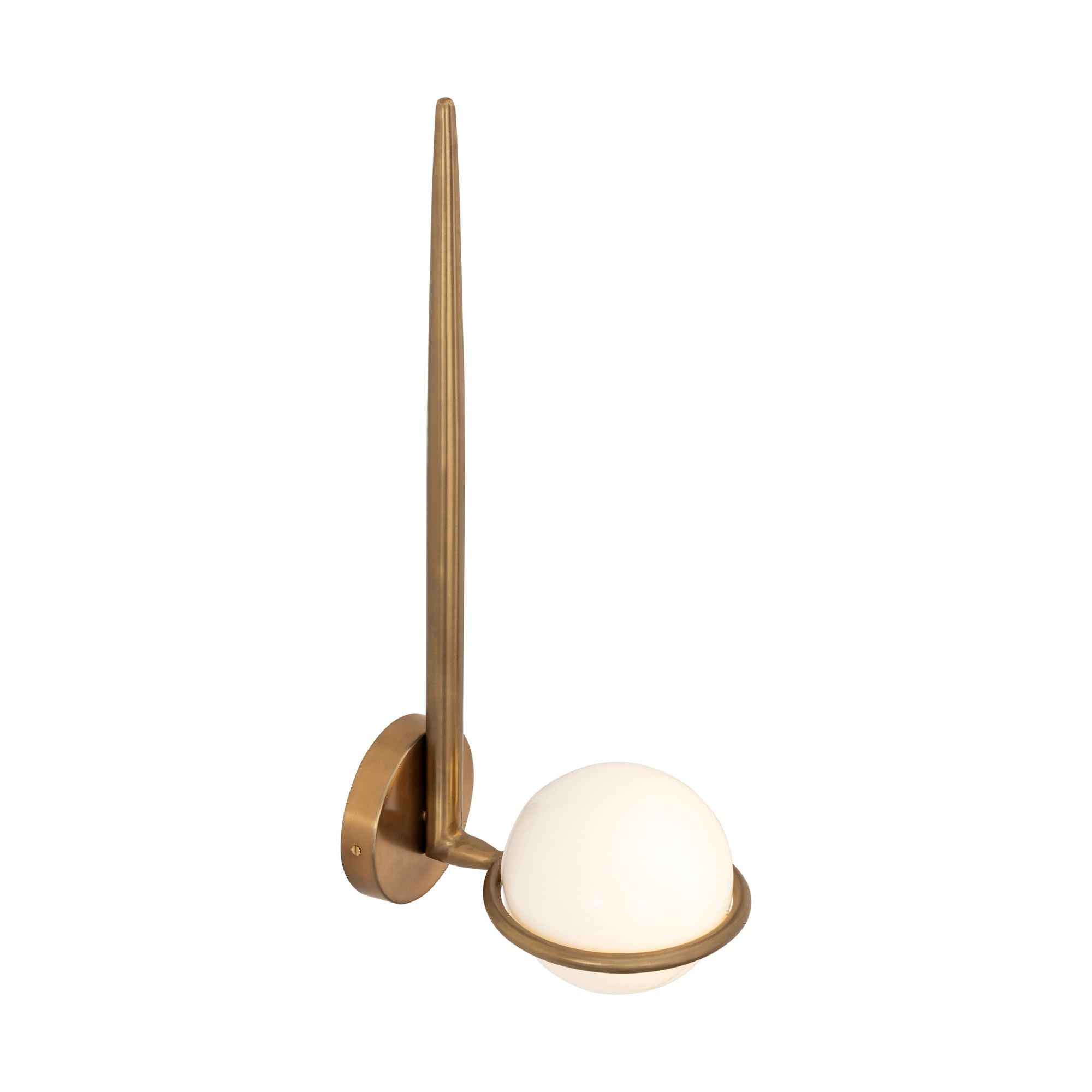Minka-Lavery Orstyn 22.25 in. Wall Sconce, Legacy Brass with Opal Glass Globe
