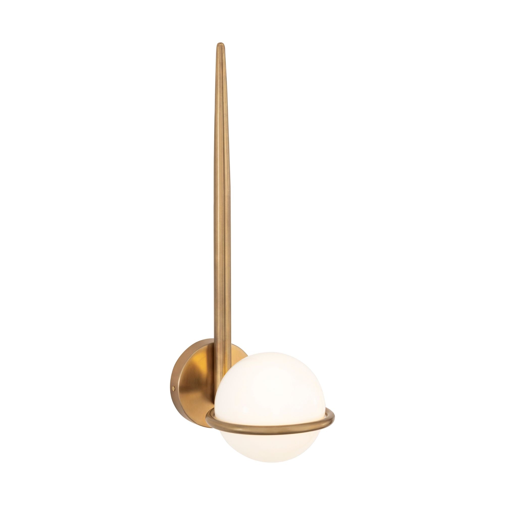 Minka-Lavery Orstyn 22.25 in. Wall Sconce, Legacy Brass with Opal Glass Globe