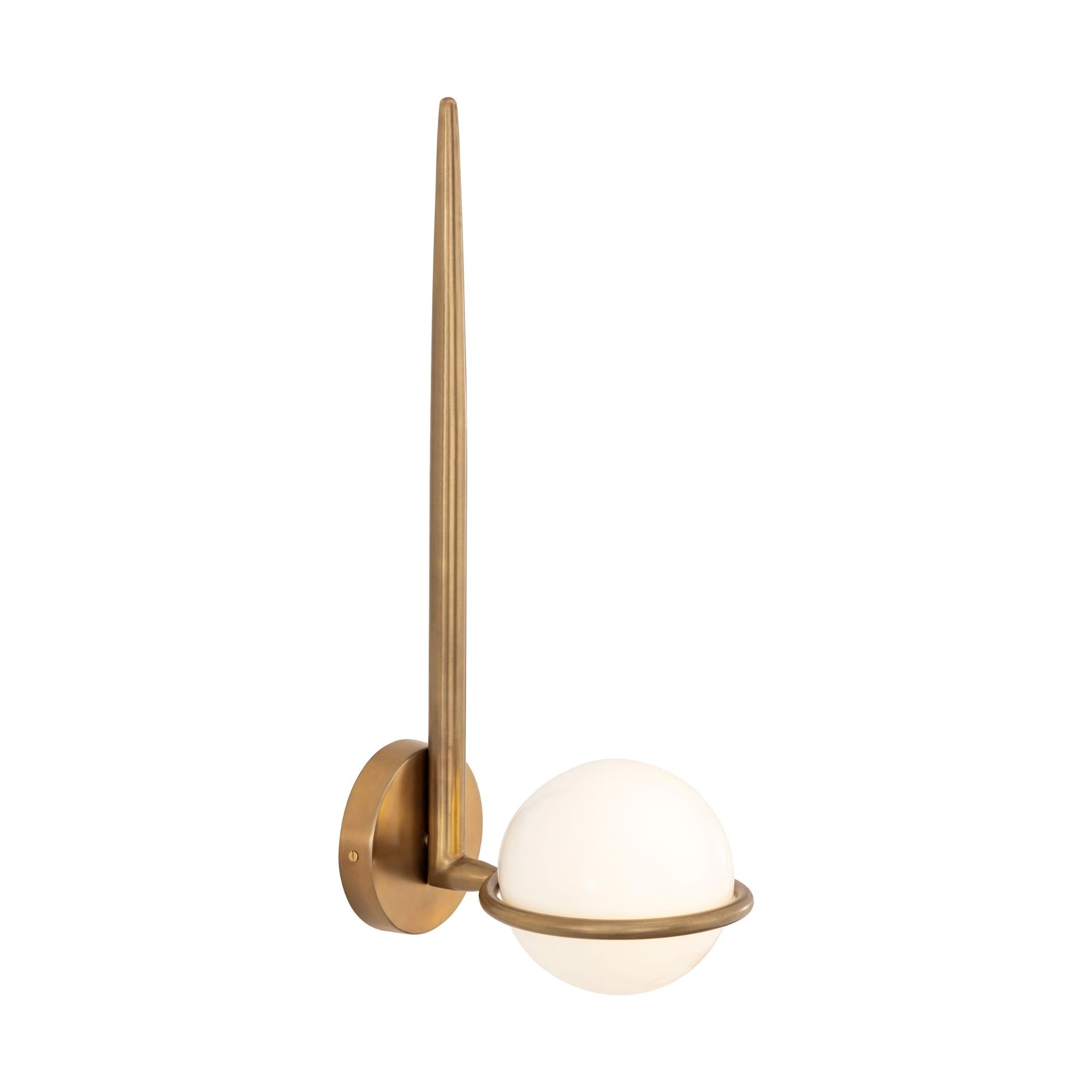 Minka-Lavery Orstyn 22.25 in. Wall Sconce, Legacy Brass with Opal Glass Globe