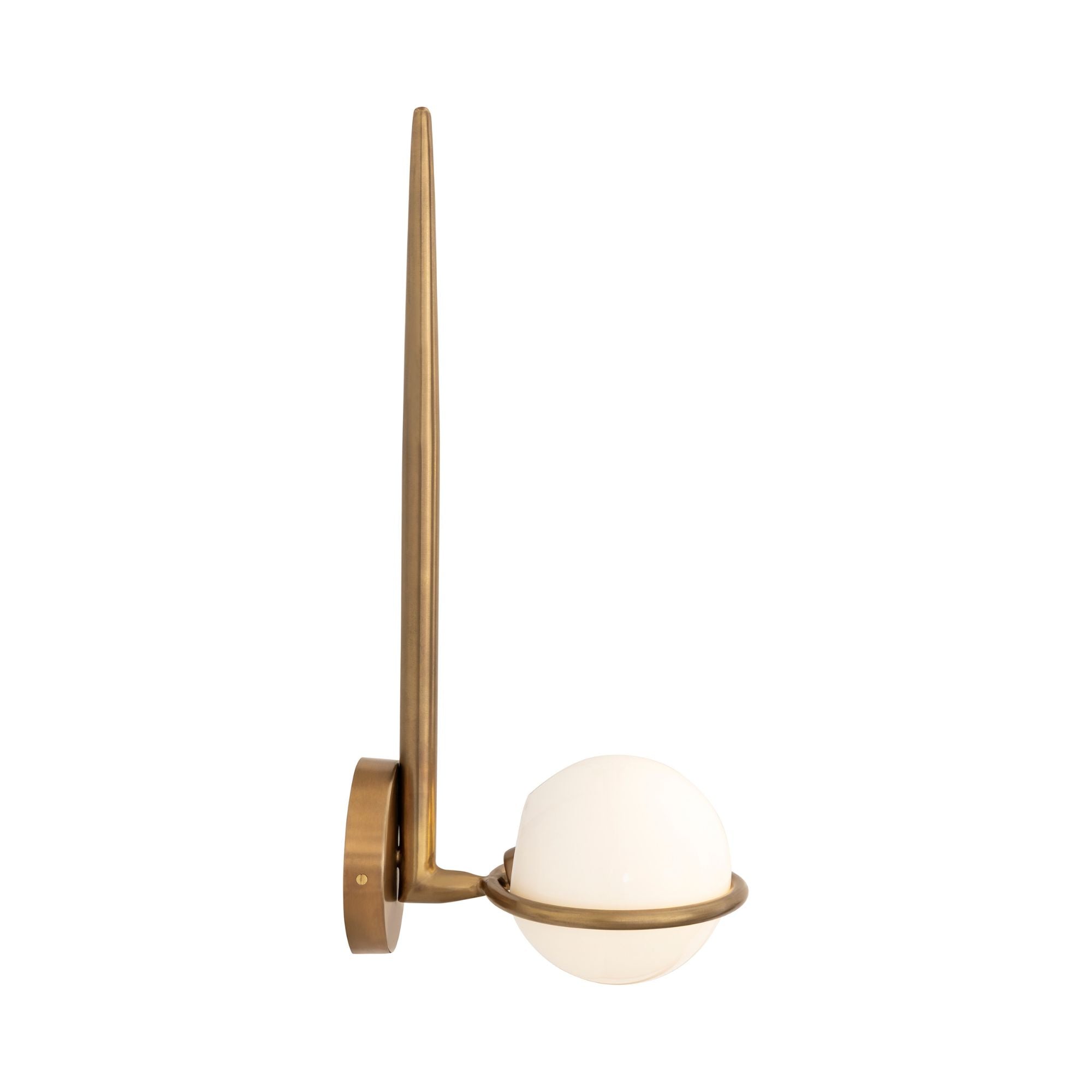 Minka-Lavery Orstyn 22.25 in. Wall Sconce, Legacy Brass with Opal Glass Globe