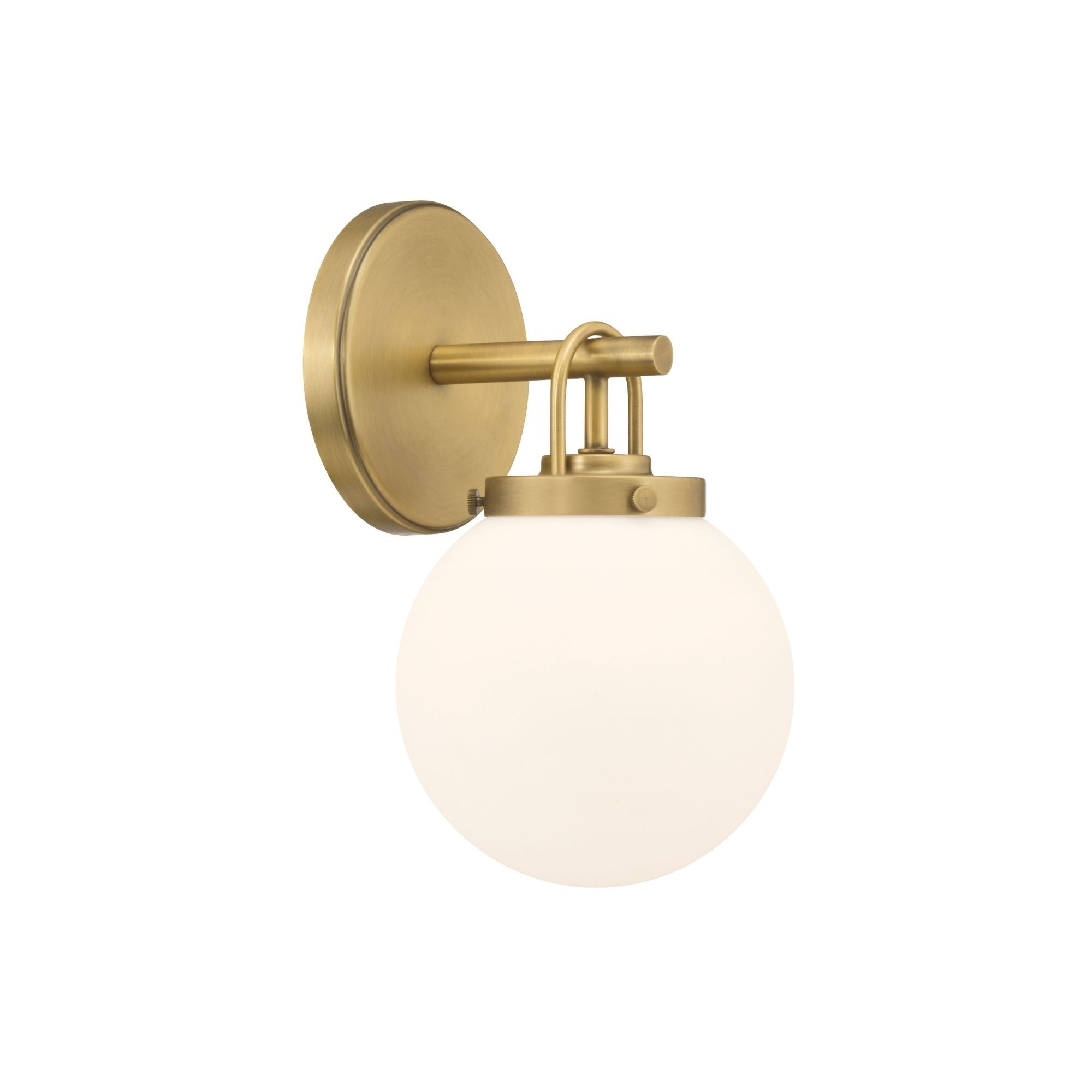 Minka-Lavery Ortesa 10.5 in. Bathroom Vanity Light, Legacy Brass with Etched Opal Glass Globe