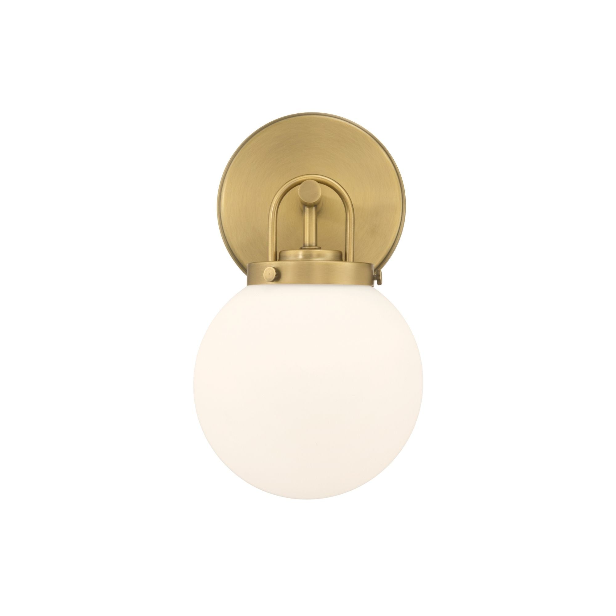 Minka-Lavery Ortesa 10.5 in. Bathroom Vanity Light, Legacy Brass with Etched Opal Glass Globe