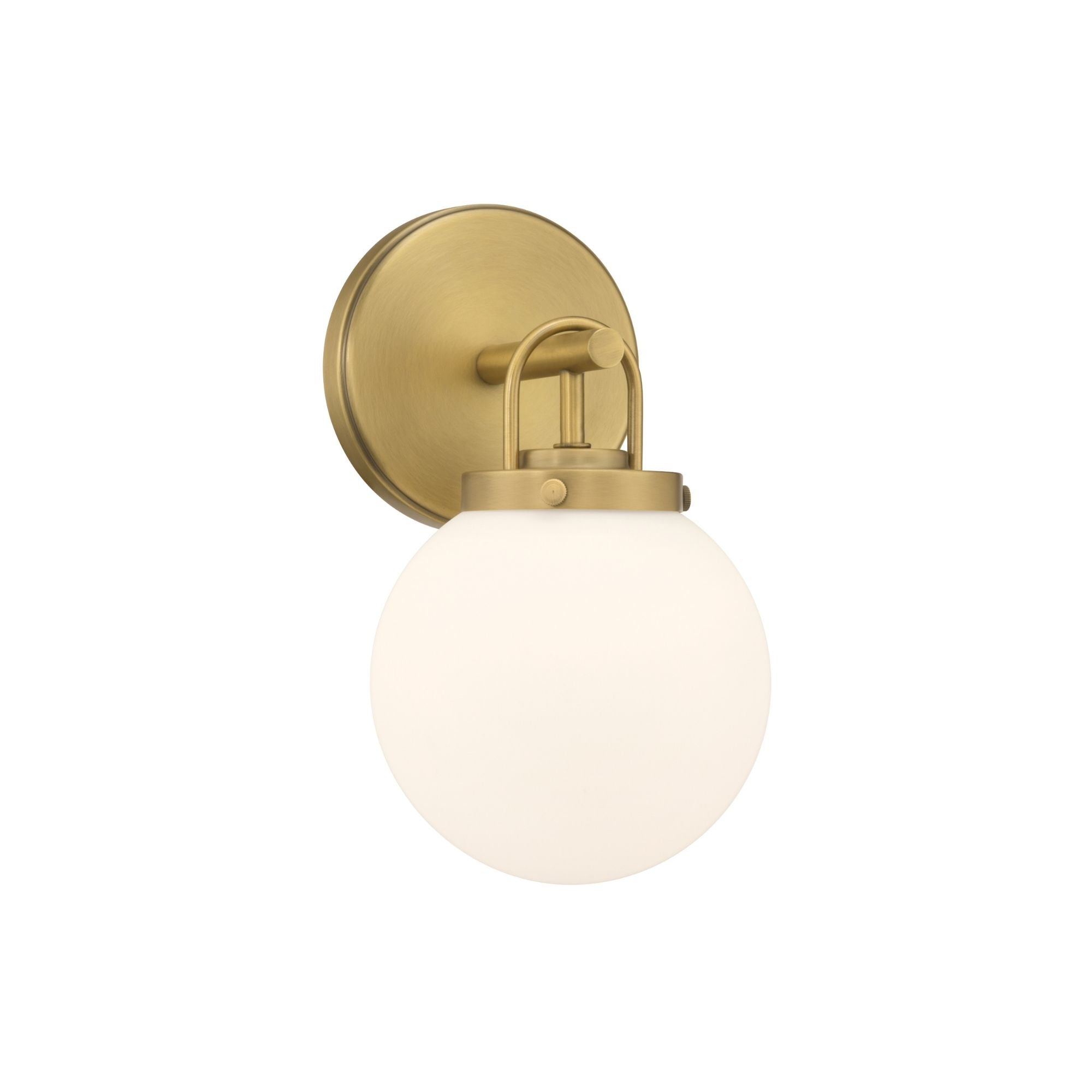Minka-Lavery Ortesa 10.5 in. Bathroom Vanity Light, Legacy Brass with Etched Opal Glass Globe
