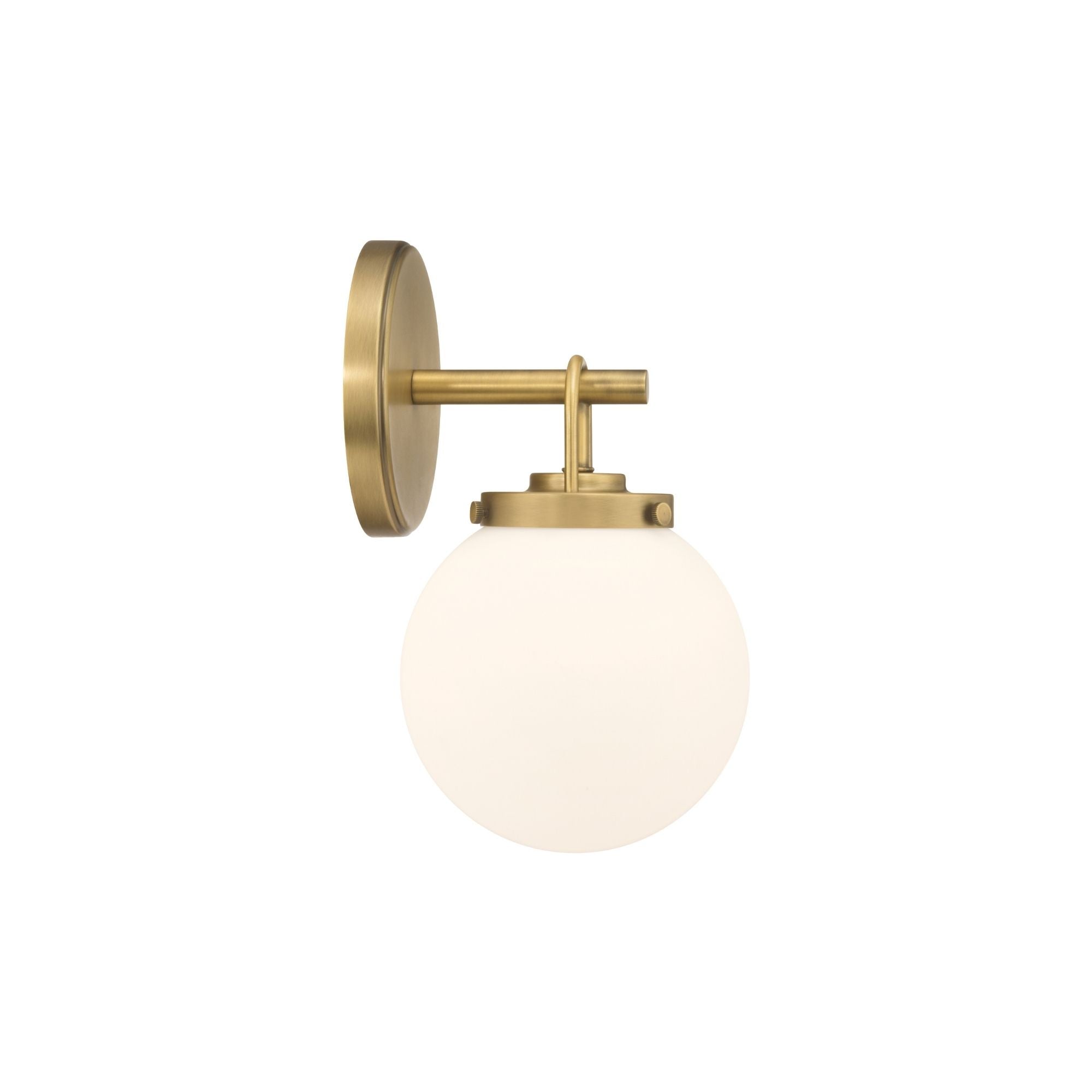 Minka-Lavery Ortesa 10.5 in. Bathroom Vanity Light, Legacy Brass with Etched Opal Glass Globe