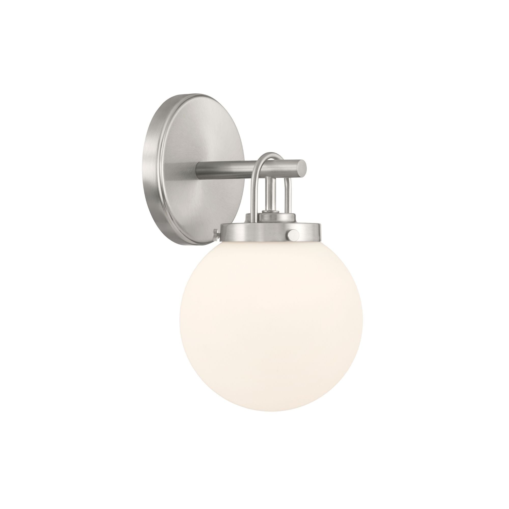 Minka-Lavery Ortesa 10.5 in. Bathroom Vanity Light, Brushed Nickel with Etched Opal Glass Globe