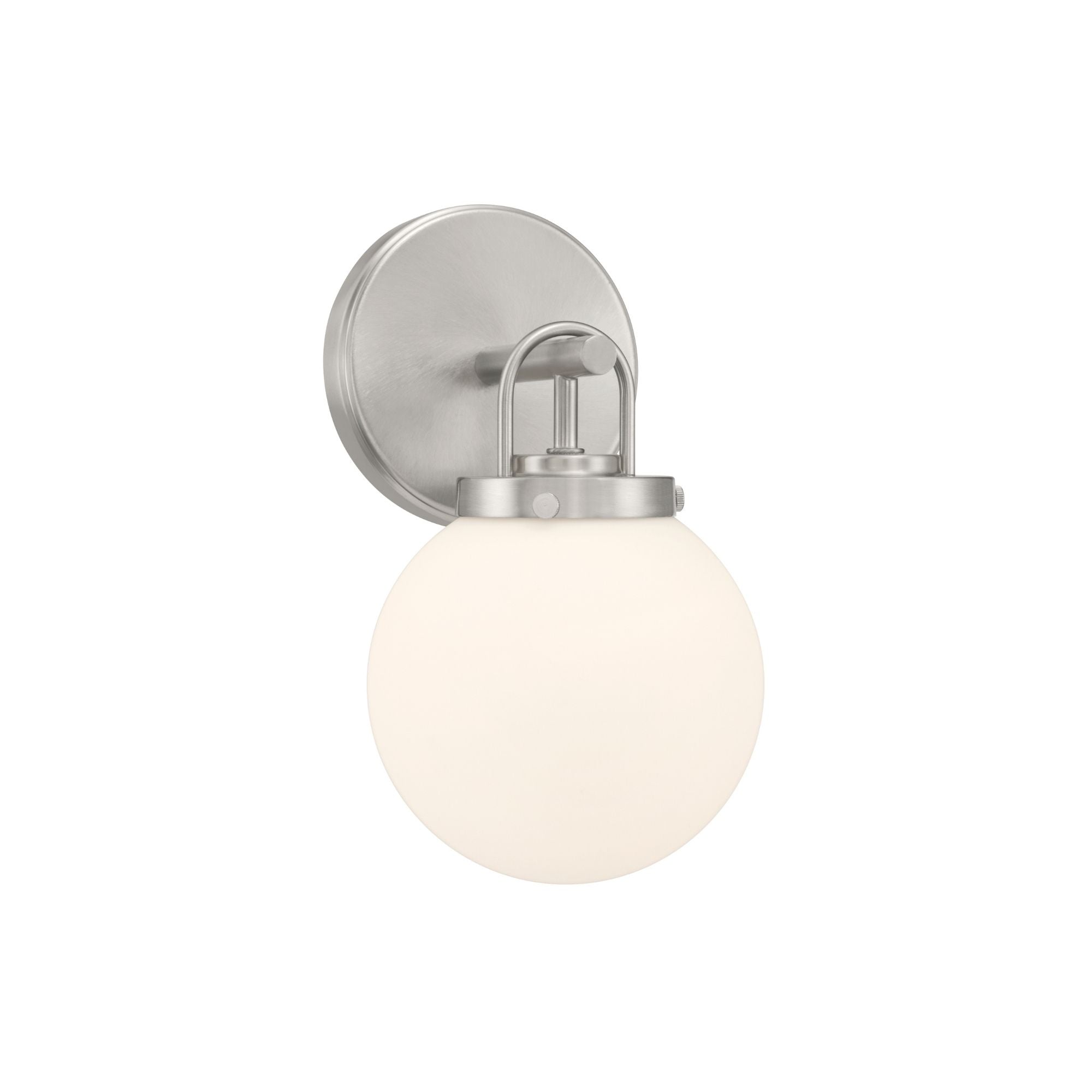 Minka-Lavery Ortesa 10.5 in. Bathroom Vanity Light, Brushed Nickel with Etched Opal Glass Globe