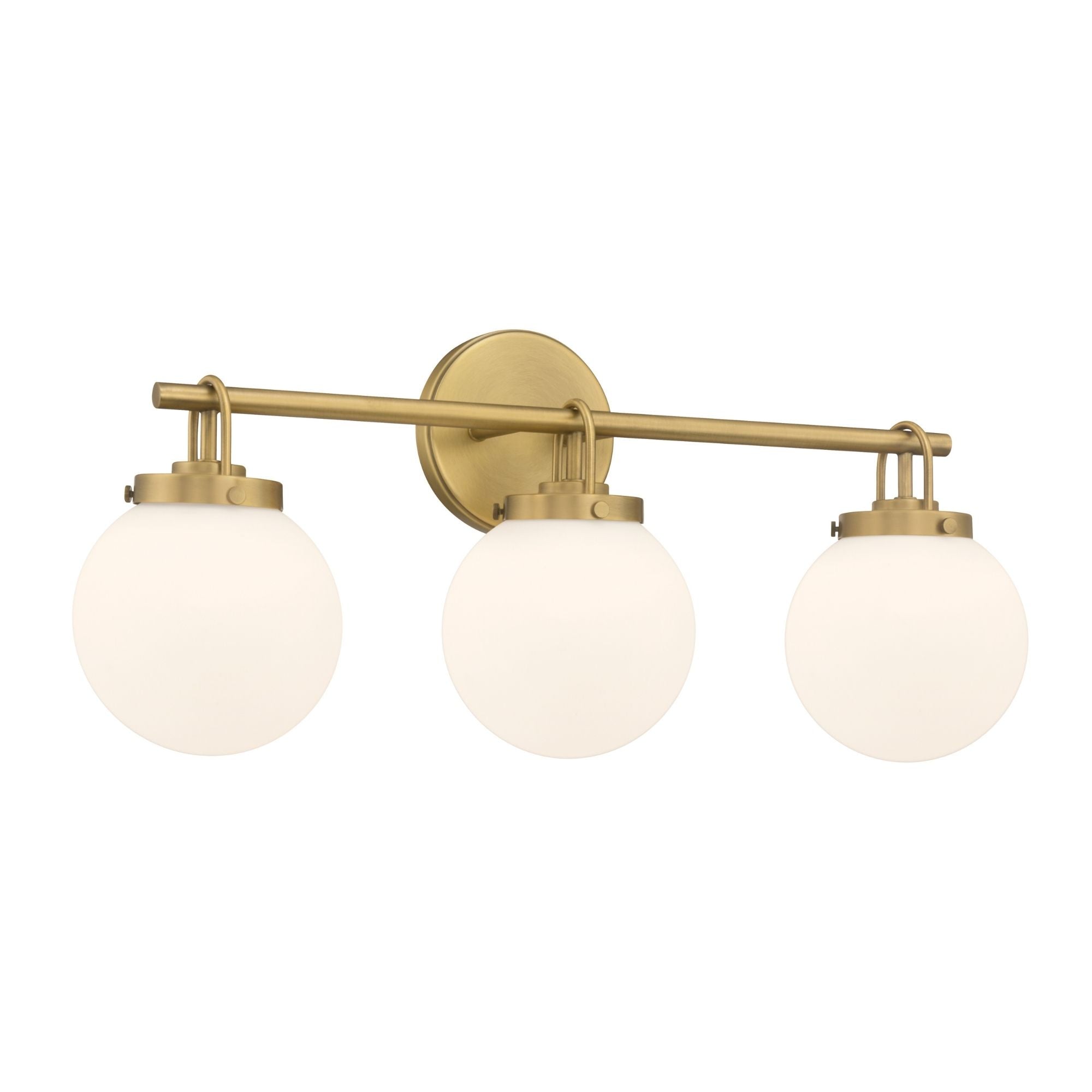 Minka-Lavery Ortesa 24 in. 3-Light Vanity, Legacy Brass with Etched Opal Glass Globes