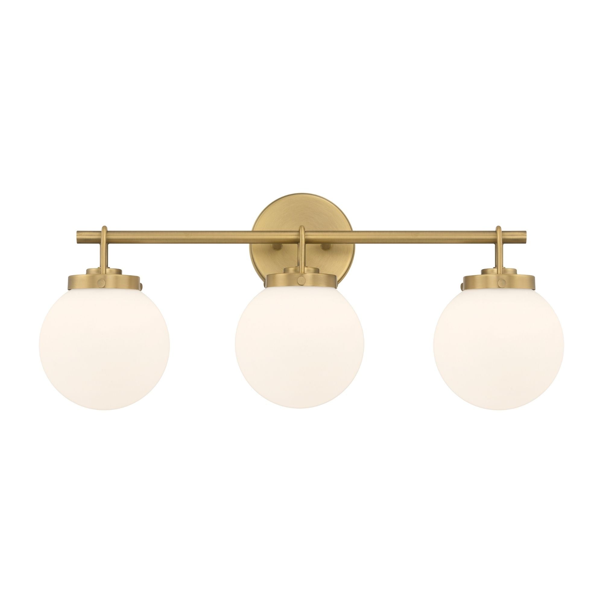 Minka-Lavery Ortesa 24 in. 3-Light Vanity, Legacy Brass with Etched Opal Glass Globes