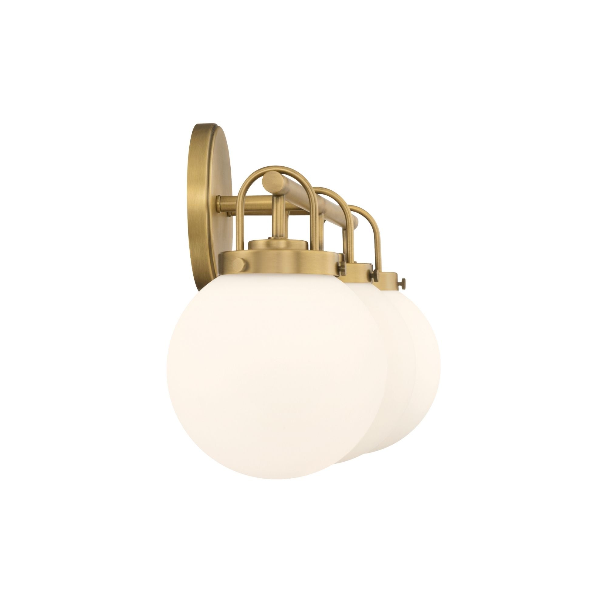 Minka-Lavery Ortesa 24 in. 3-Light Vanity, Legacy Brass with Etched Opal Glass Globes