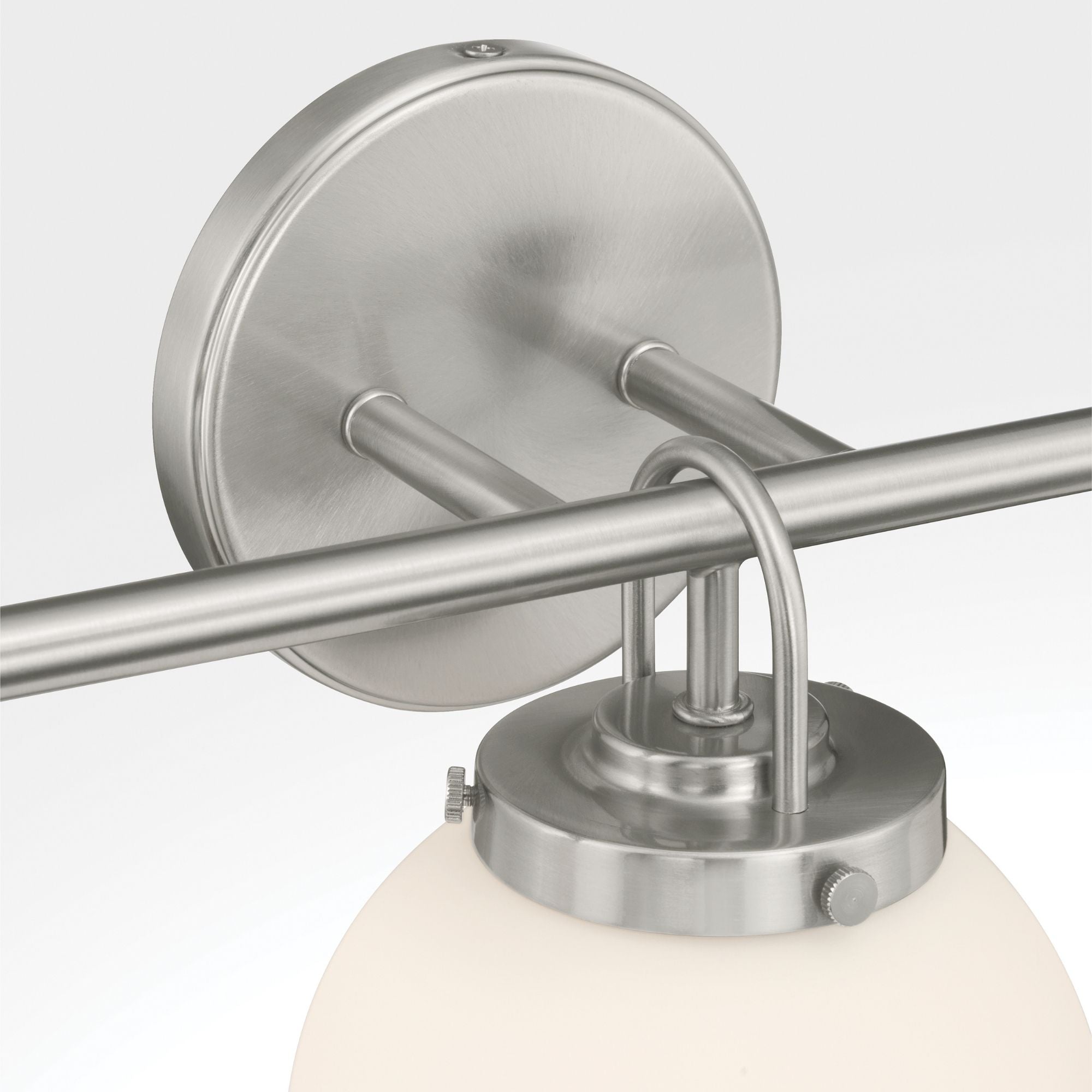 Minka-Lavery Ortesa 24 in. 3-Light Vanity, Brushed Nickel with Etched Opal Glass Globes