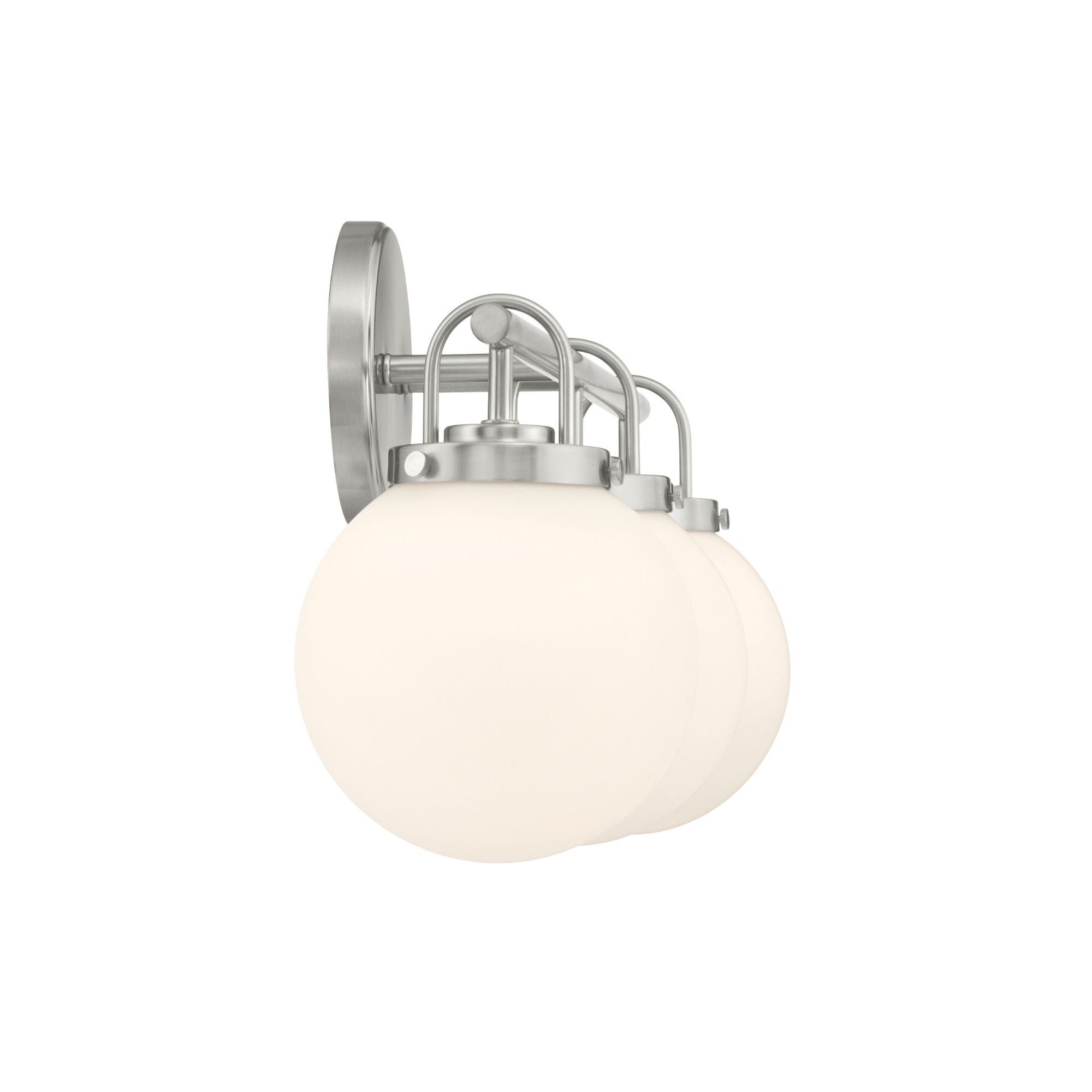 Minka-Lavery Ortesa 24 in. 3-Light Vanity, Brushed Nickel with Etched Opal Glass Globes