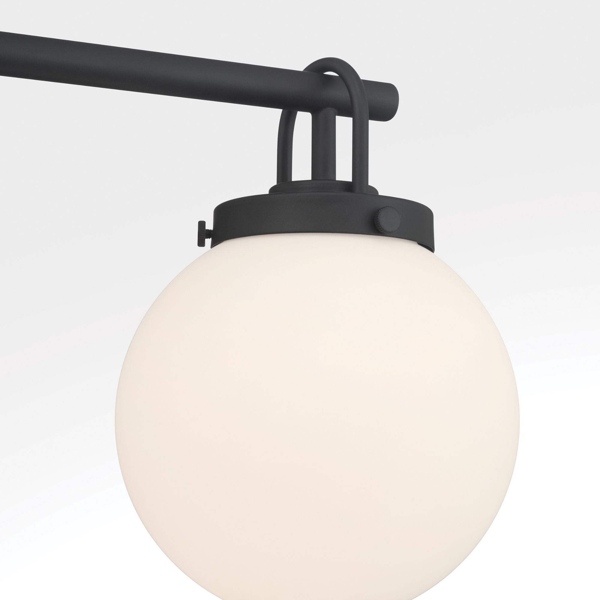 Minka-Lavery Ortesa 24 in. 3-Light Vanity, Dark Matte Black with Etched Opal Glass Globes
