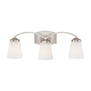 Overland Park 23" 3-Light Bath Vanity, Brushed Nickel Finish