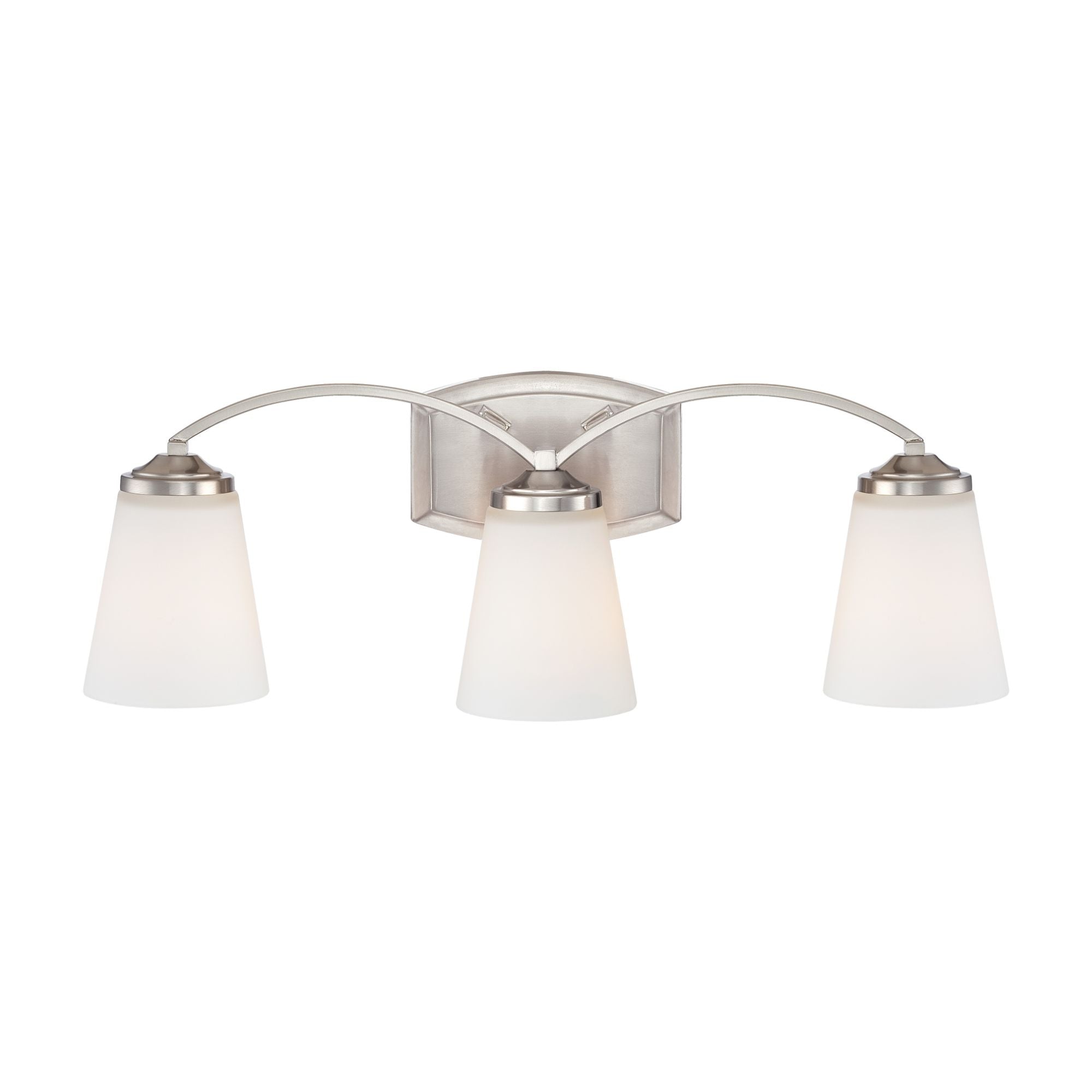 Overland Park 23" 3-Light Bath Vanity, Brushed Nickel Finish