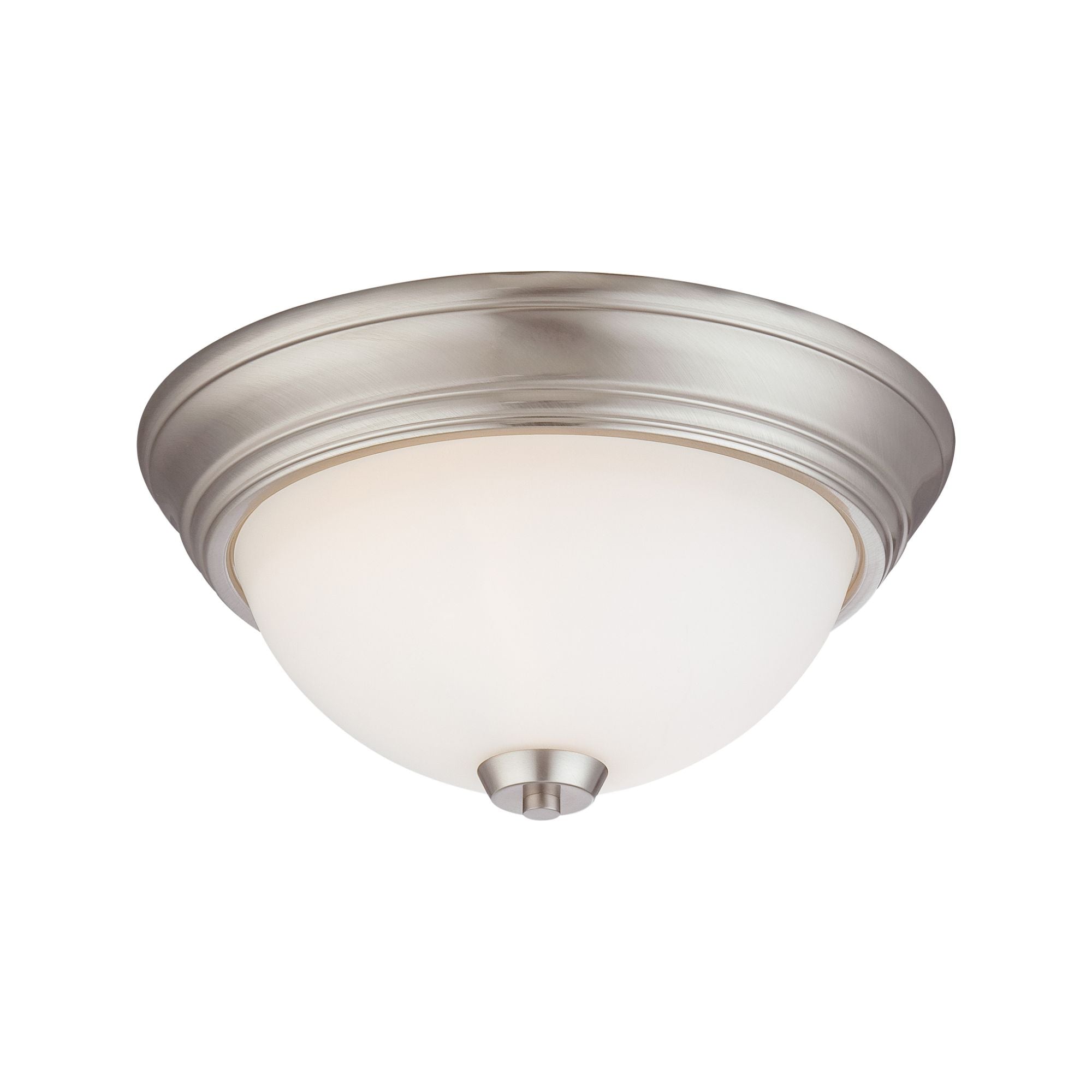 Overland Park 13" 2-Light Flush Mount, Brushed Nickel Finish