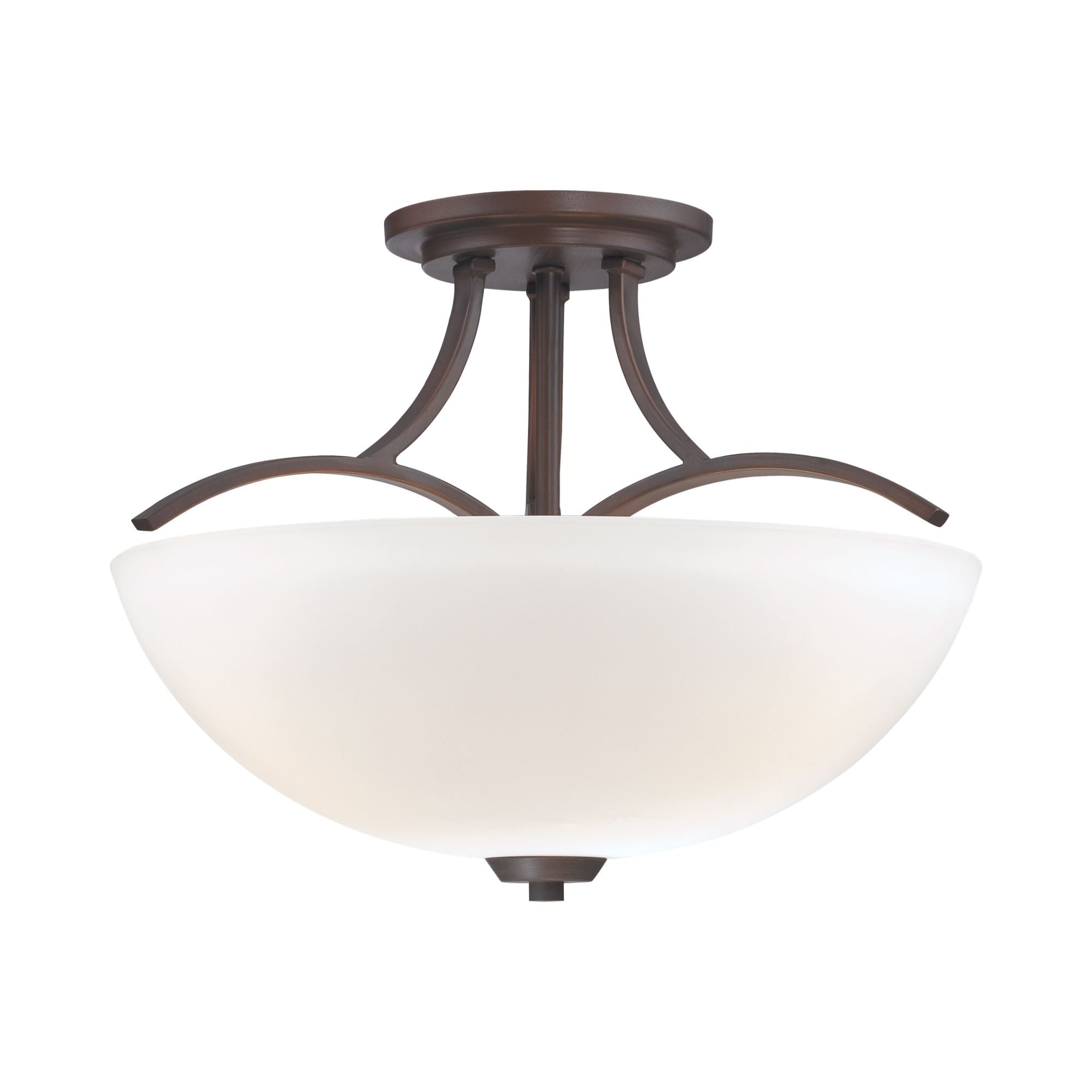 Overland Park 17" 3-Light Semi-Flush Mount, Vintage Bronze Finish
