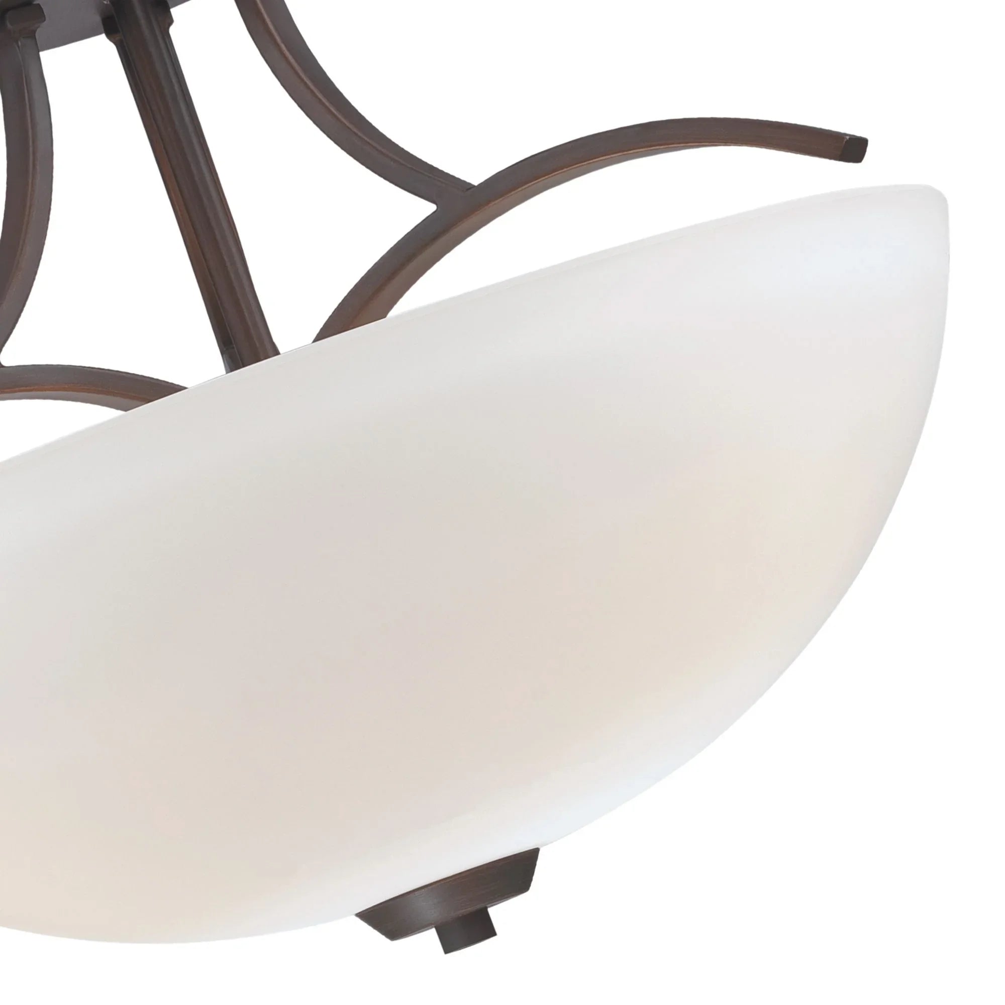 Overland Park 17" 3-Light Semi-Flush Mount, Vintage Bronze Finish