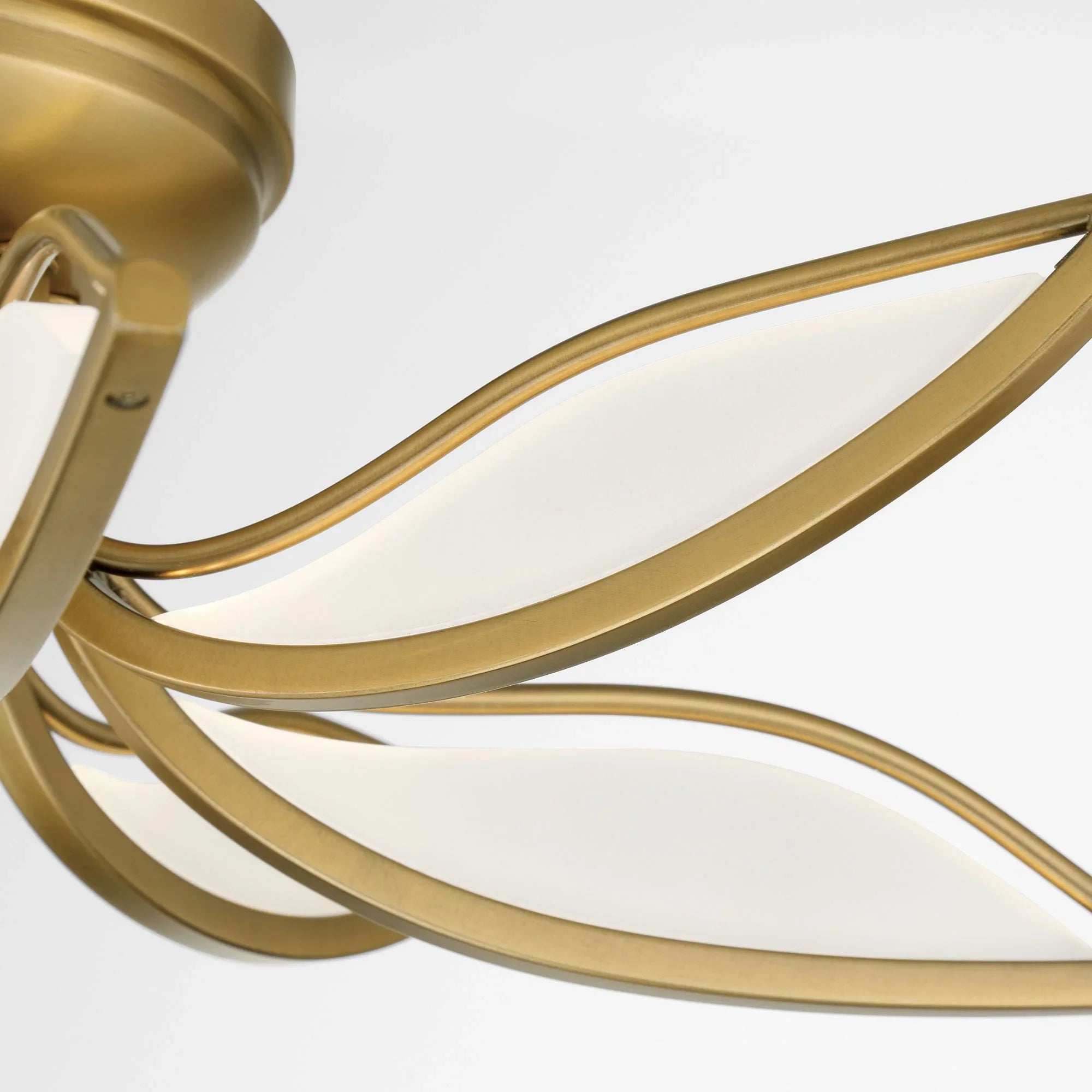 Papilio 21" LED Flush Mount, Legacy Brass Finish