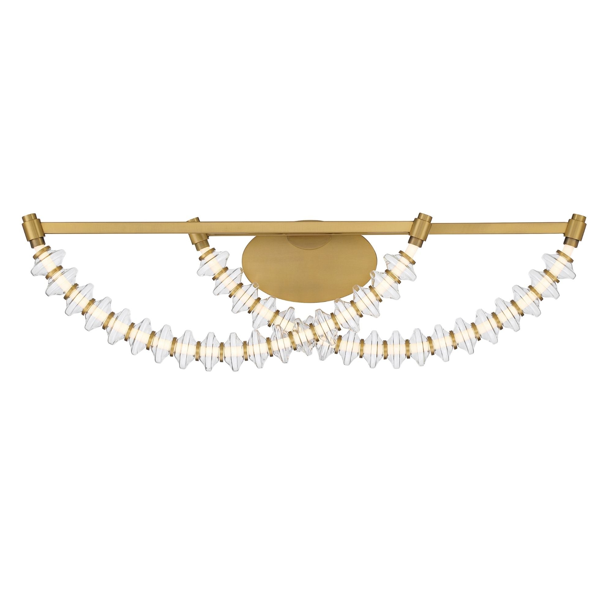 Minka-Lavery Pearl 36 in. Vanity Light, Legacy Brass with Clear Glass