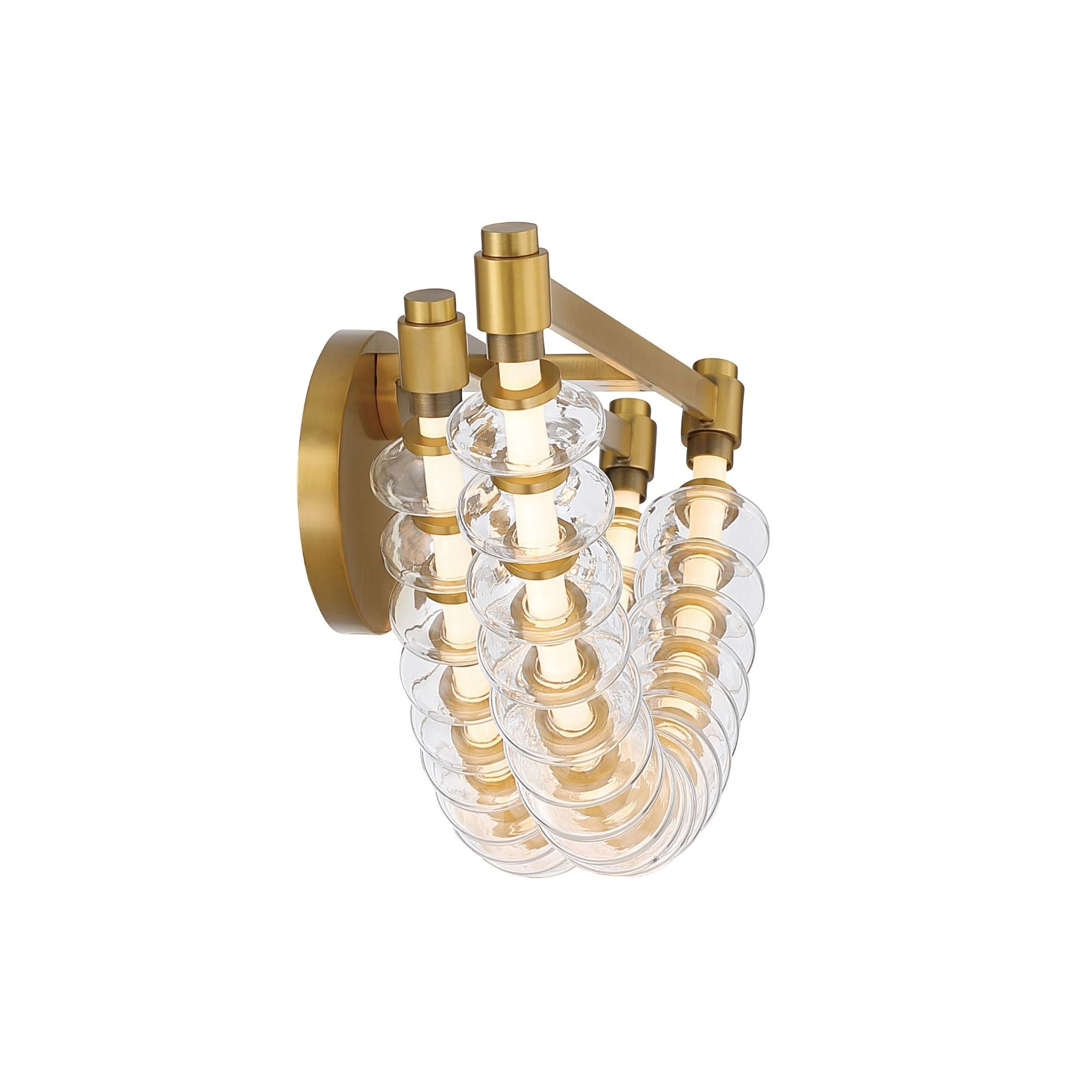 Minka-Lavery Pearl 36 in. Vanity Light, Legacy Brass with Clear Glass