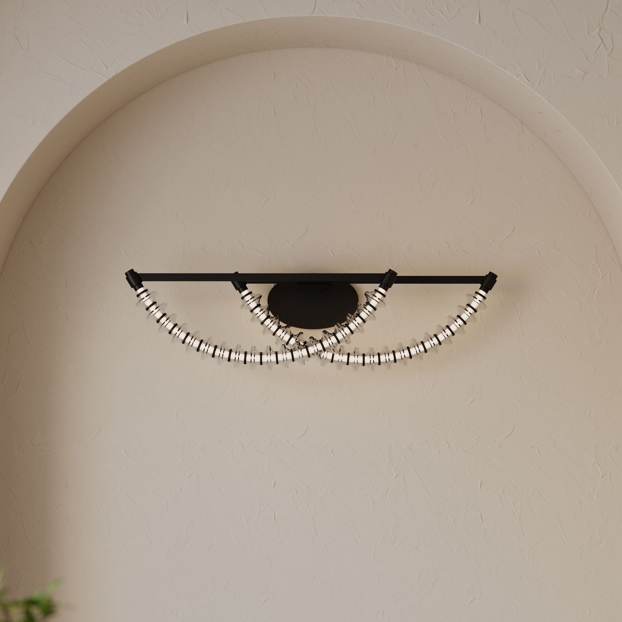 Minka-Lavery Pearl 36 in. LED Vanity Light, Dark Matte Black with Clear Glass