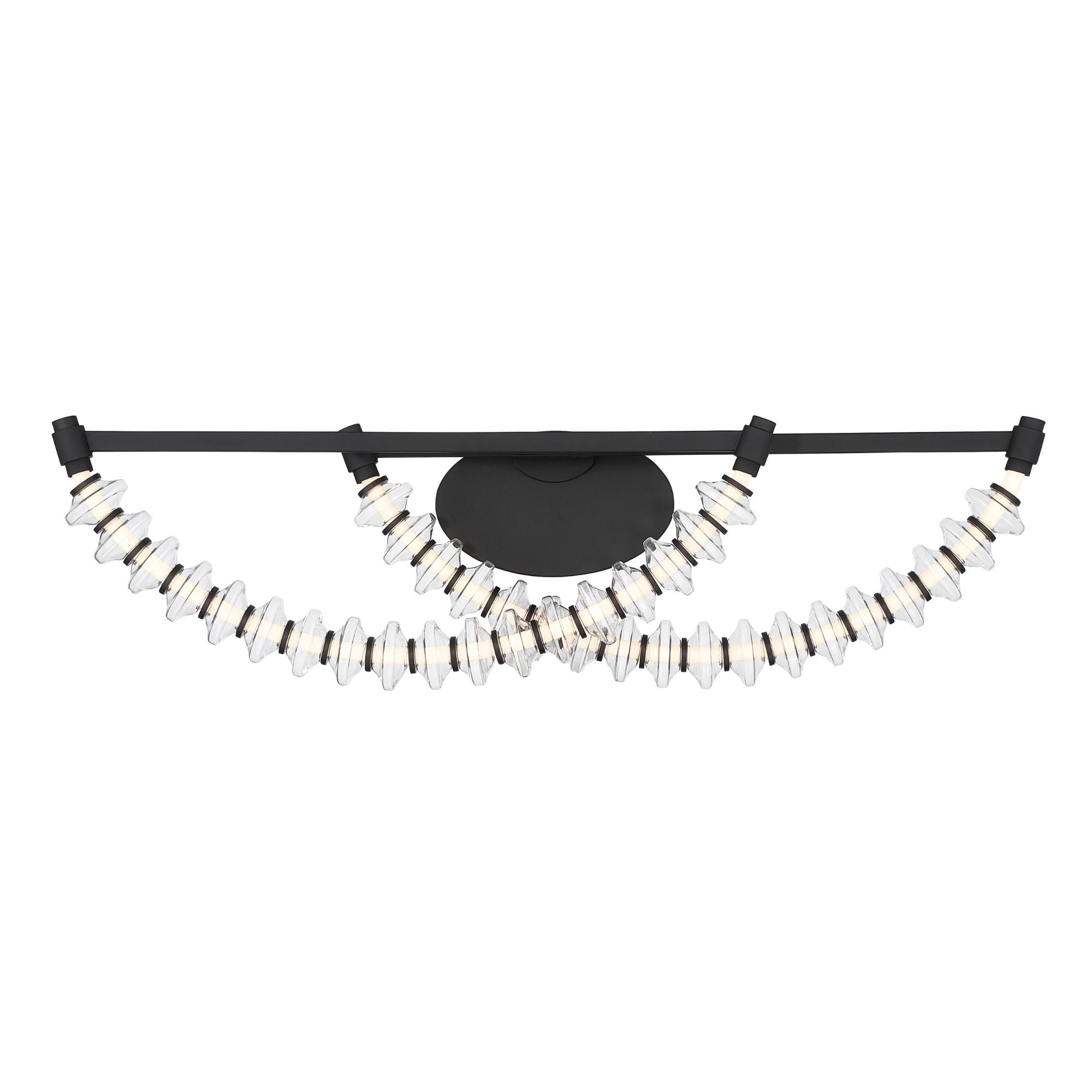 Minka-Lavery Pearl 36 in. LED Vanity Light, Dark Matte Black with Clear Glass