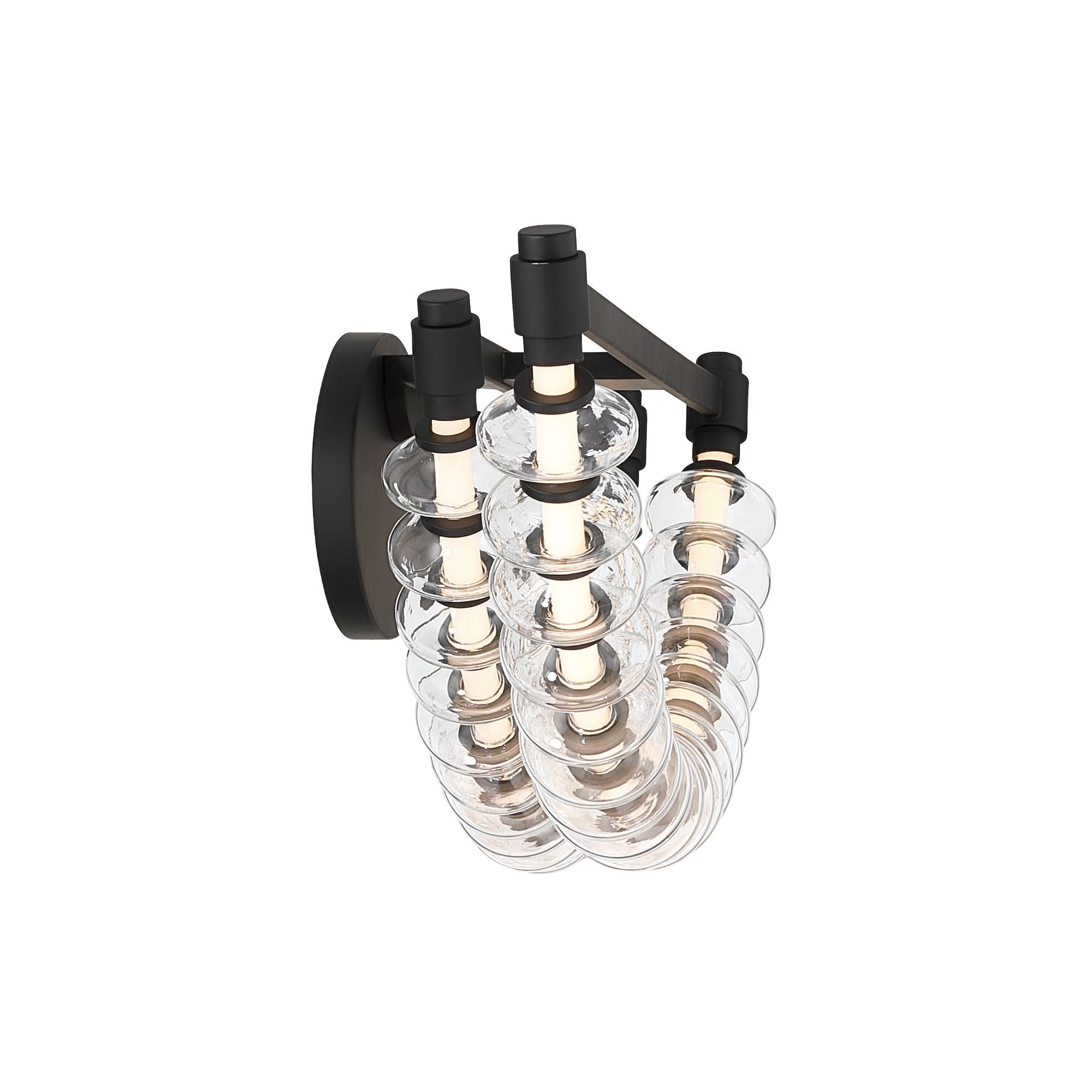 Minka-Lavery Pearl 36 in. LED Vanity Light, Dark Matte Black with Clear Glass
