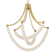 Minka-Lavery Pearl 31 in. LED Chandelier, Legacy Brass with Clear Glass
