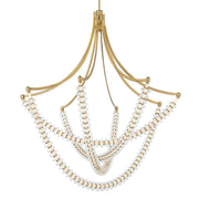 Minka-Lavery Pearl 49.25" LED Chandelier, Legacy Brass with Clear Glass