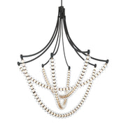 Minka-Lavery Pearl 49.25 in. LED Chandelier, Dark Matte Black with Clear Glass