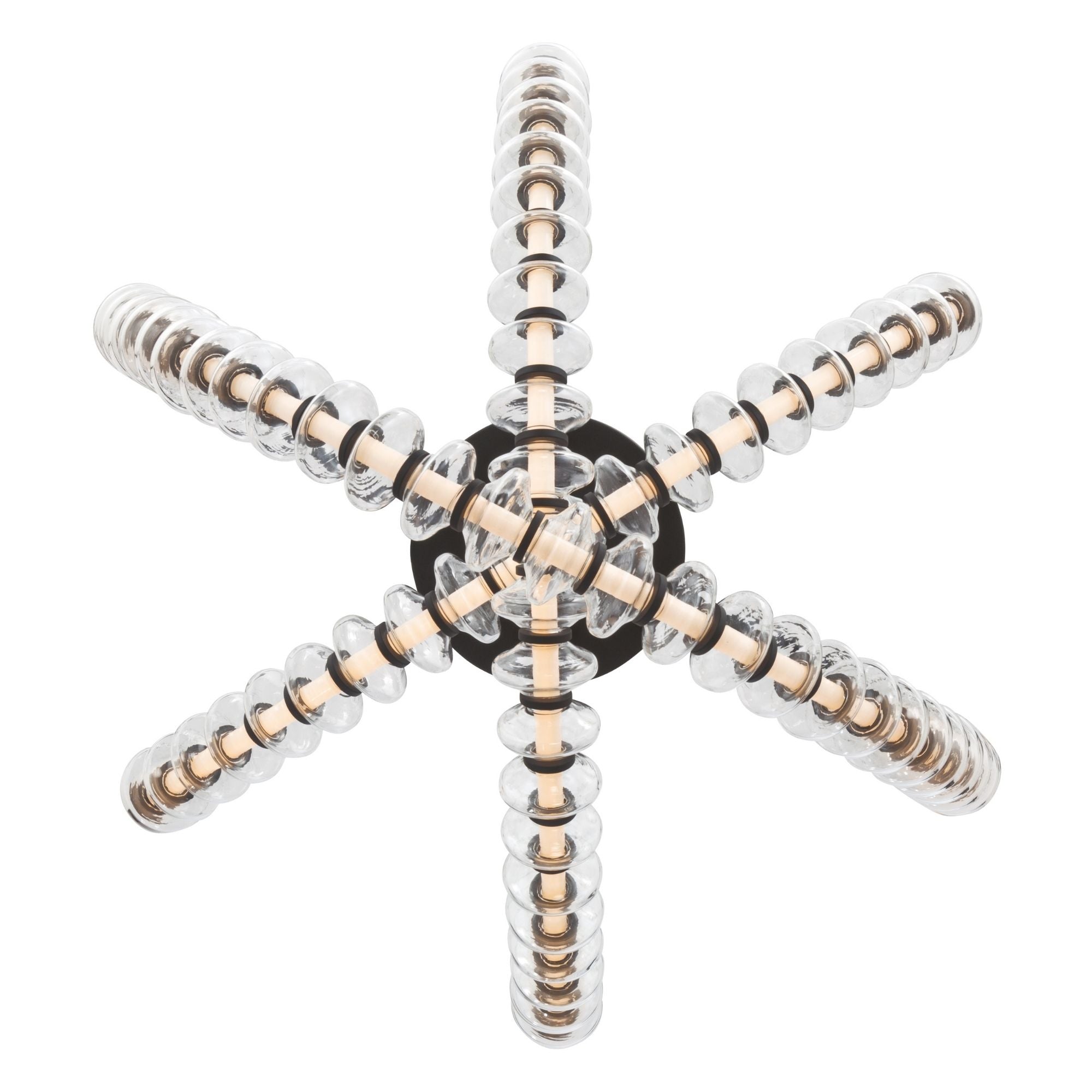 Minka-Lavery Pearl 28 in. LED Flush Mount, Dark Matte Black with Clear Glass