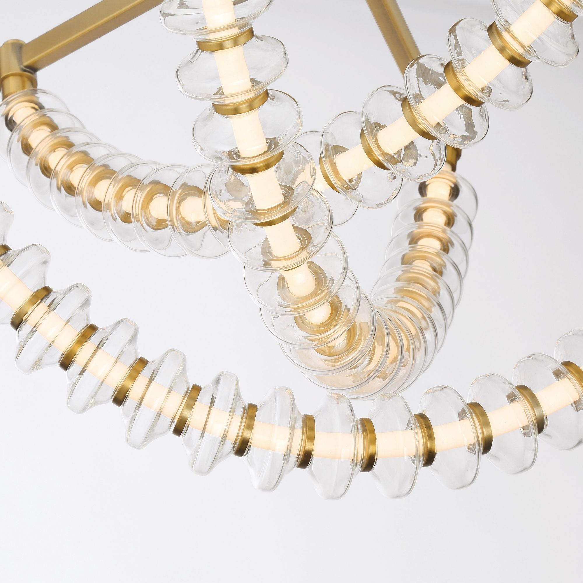 Minka-Lavery Pearl Semi-Flush Mount Light, Legacy Brass with Clear Glass