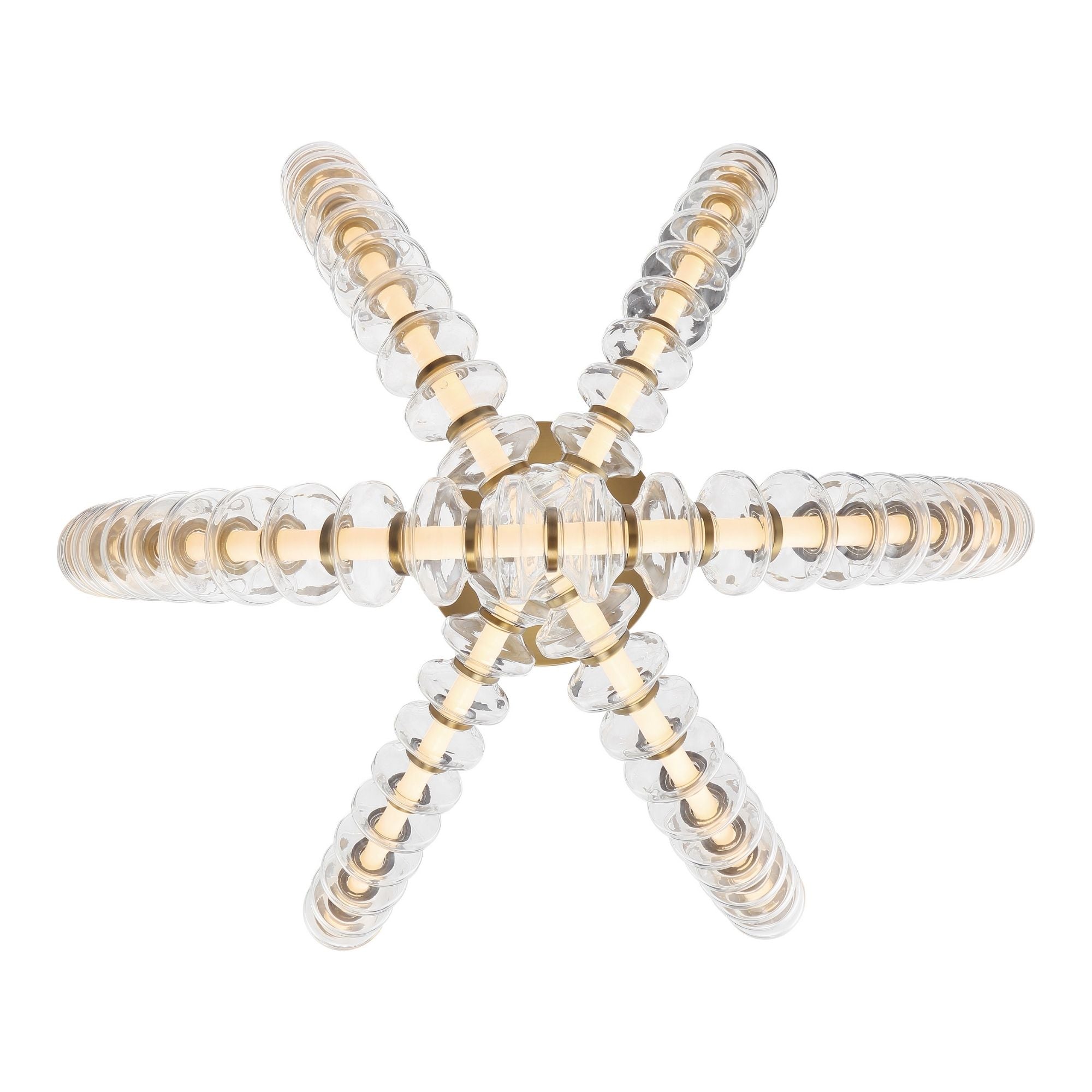 Minka-Lavery Pearl Semi-Flush Mount Light, Legacy Brass with Clear Glass