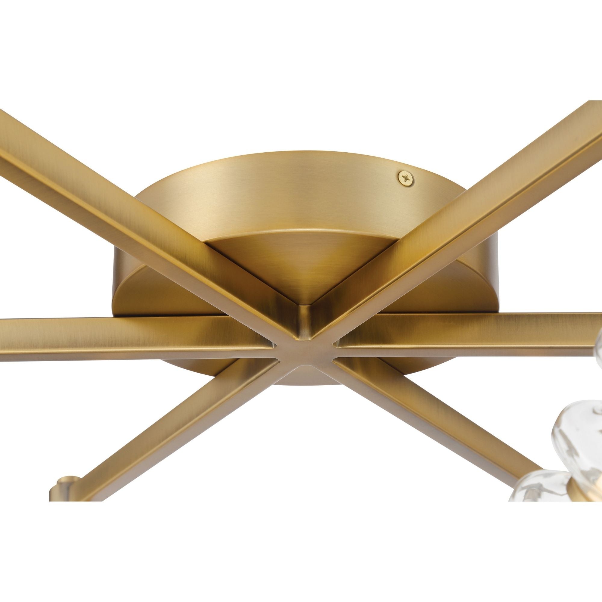 Minka-Lavery Pearl Semi-Flush Mount Light, Legacy Brass with Clear Glass