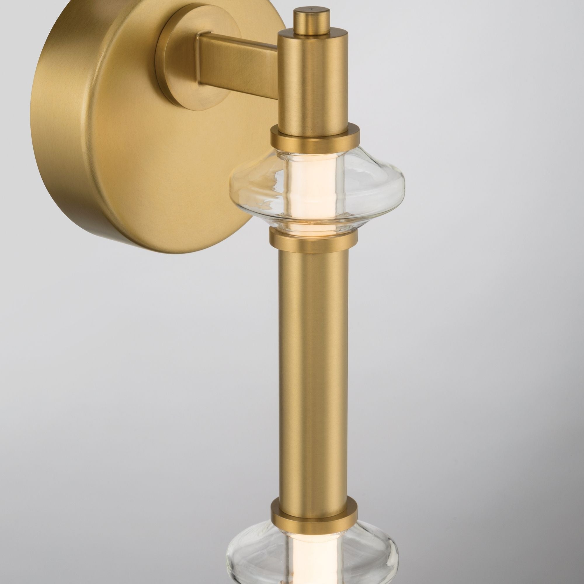 Minka-Lavery Pearl 21.5 in. LED Wall Sconce, Legacy Brass with Clear Glass