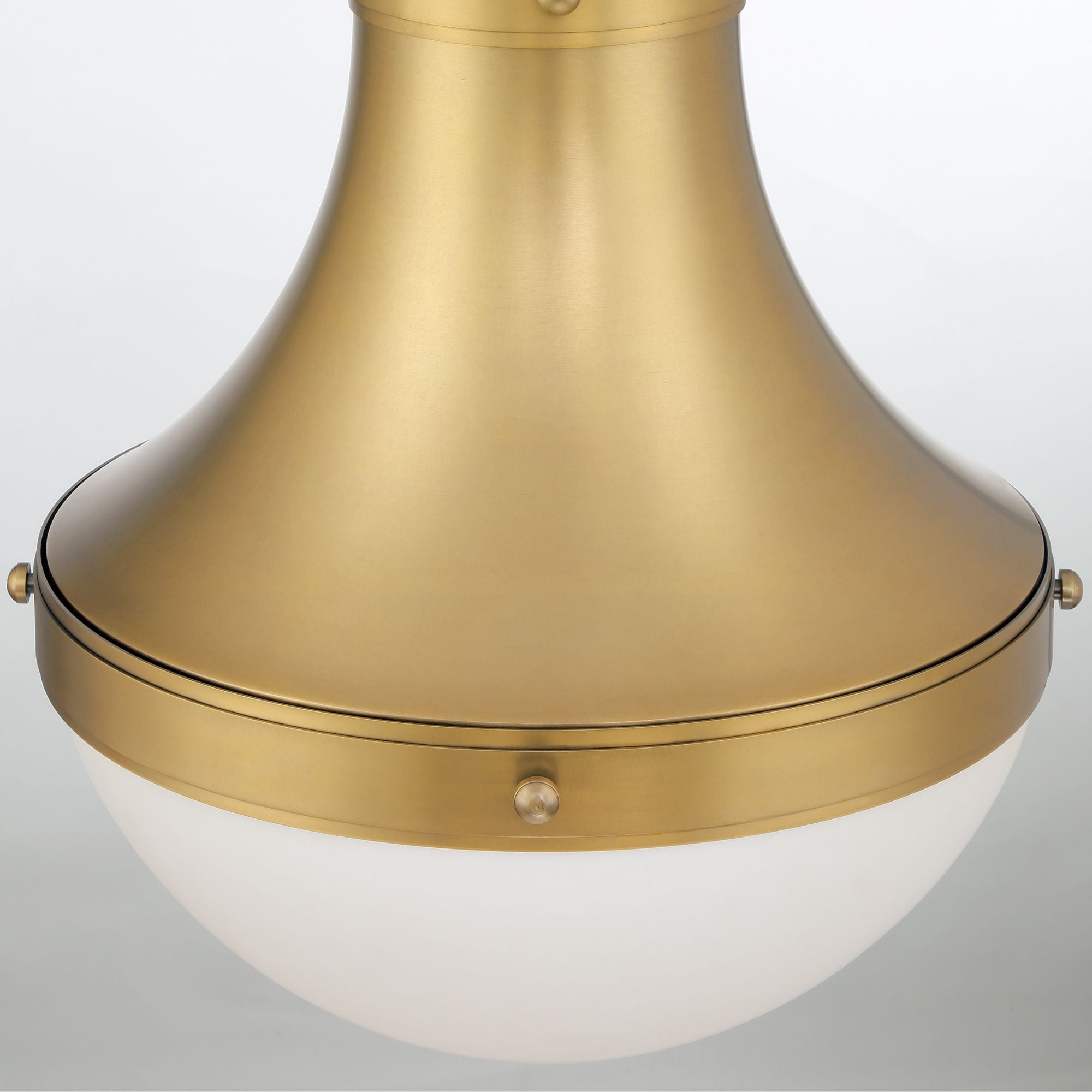 Minka-Lavery Purelight 19 in. Pendant Light, Legacy Brass with Etched Opal Glass