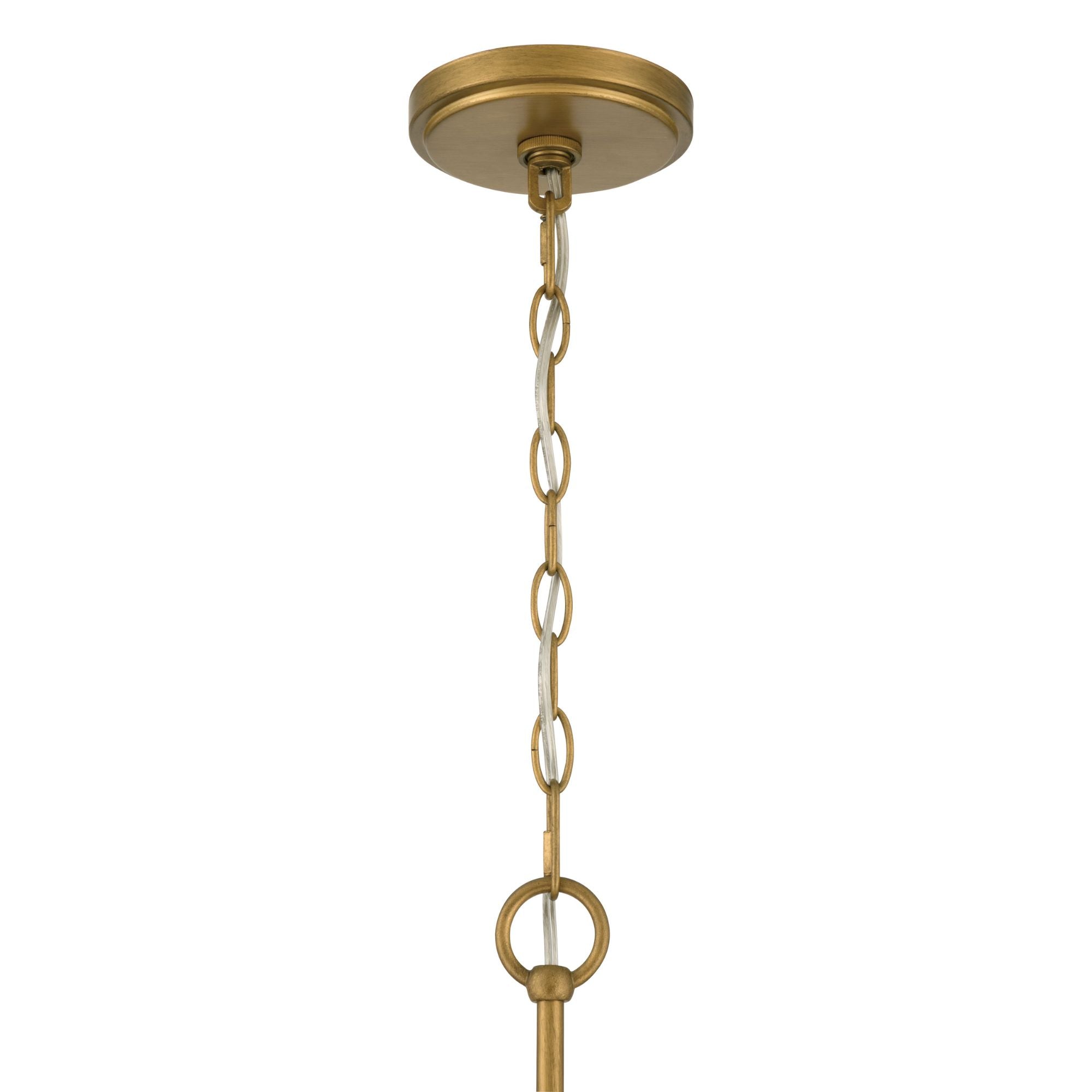 Minka-Lavery Ramus 30 in. 4-Light Chandelier, Painted Legacy Brass & Crystalline Quartz