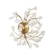 Minka-Lavery Ramus 17.5 in. 2-Light Wall Sconce, Painted Legacy Brass & Crystalline Quartz