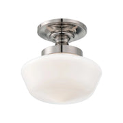 Minka-Lavery - 12" Semi-Flush Mount, Polished Nickel Finish | Bees Lighting