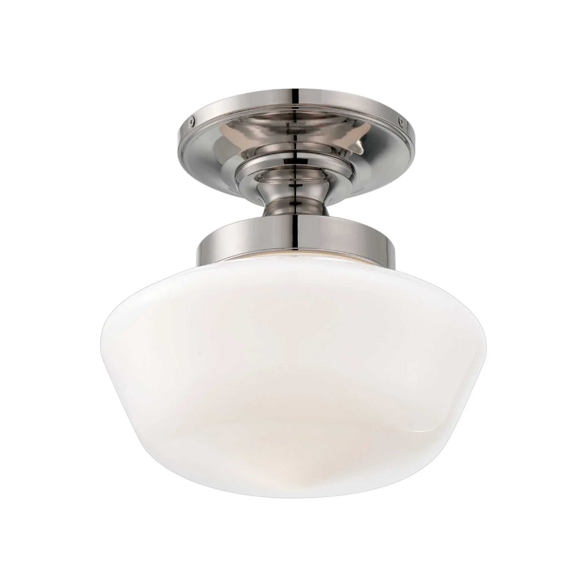 Minka-Lavery - 12" Semi-Flush Mount, Polished Nickel Finish | Bees Lighting