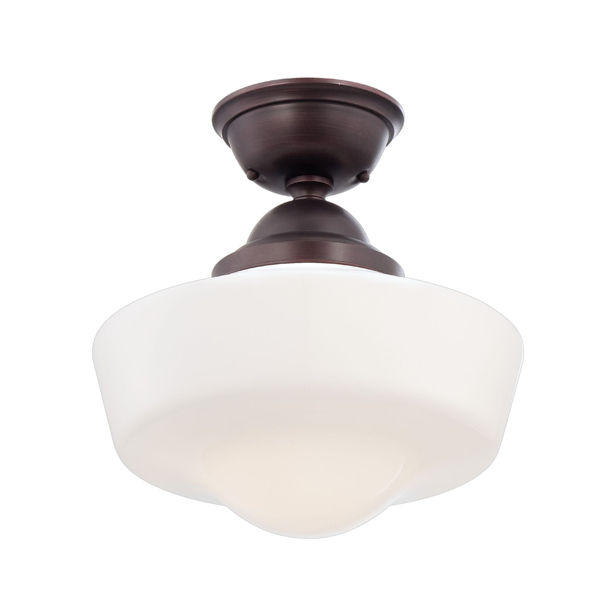 15" Semi-Flush Mount, Brushed Bronze Finish