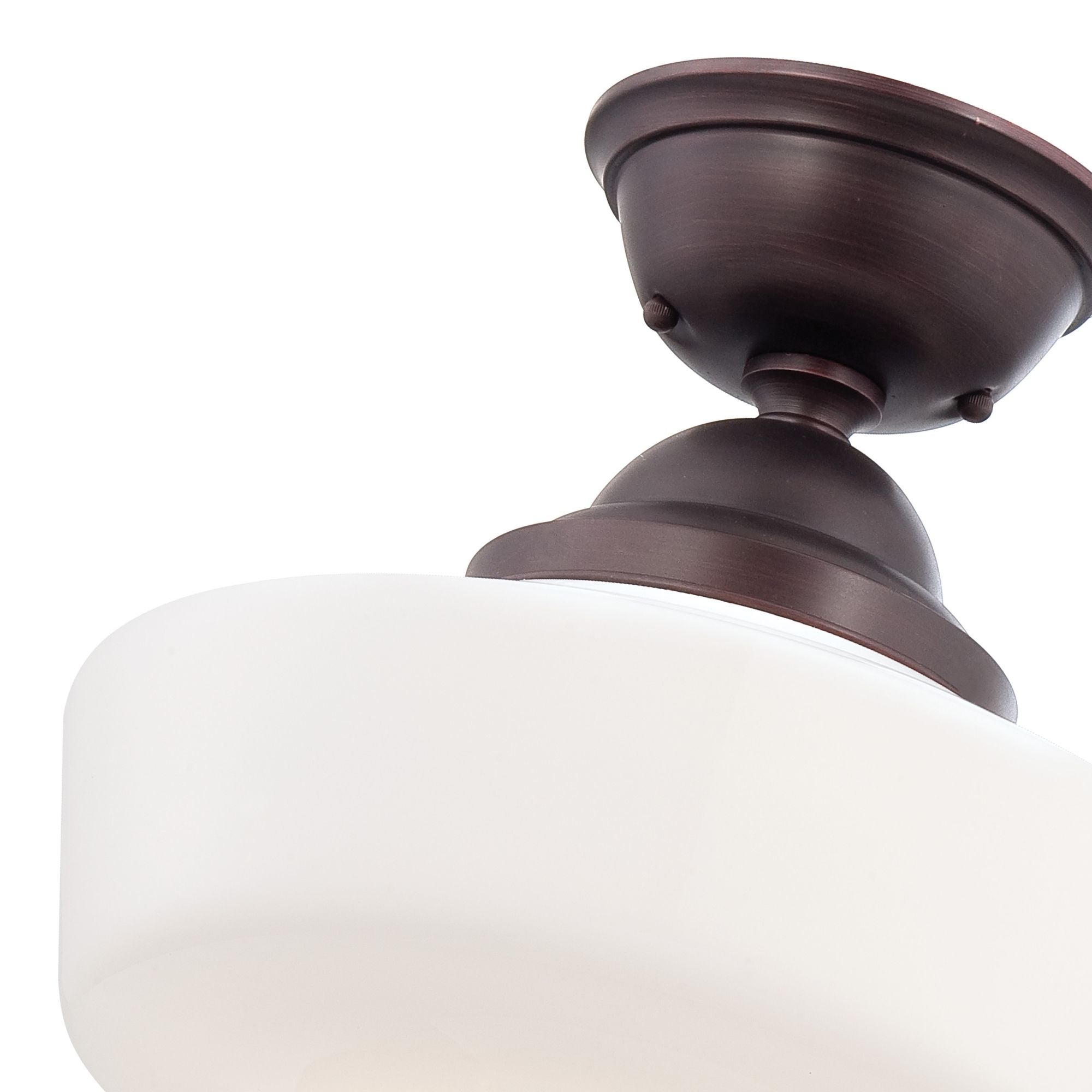 15" Semi-Flush Mount, Brushed Bronze Finish