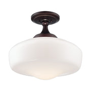 17" Semi-Flush Mount, Brushed Bronze Finish