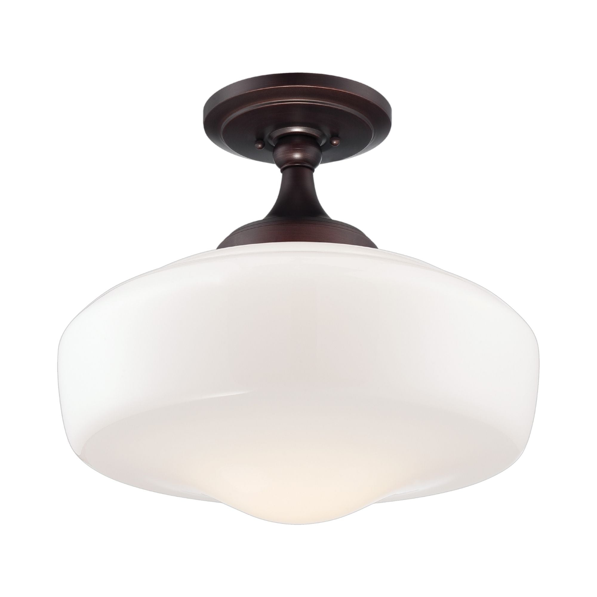 17" Semi-Flush Mount, Brushed Bronze Finish