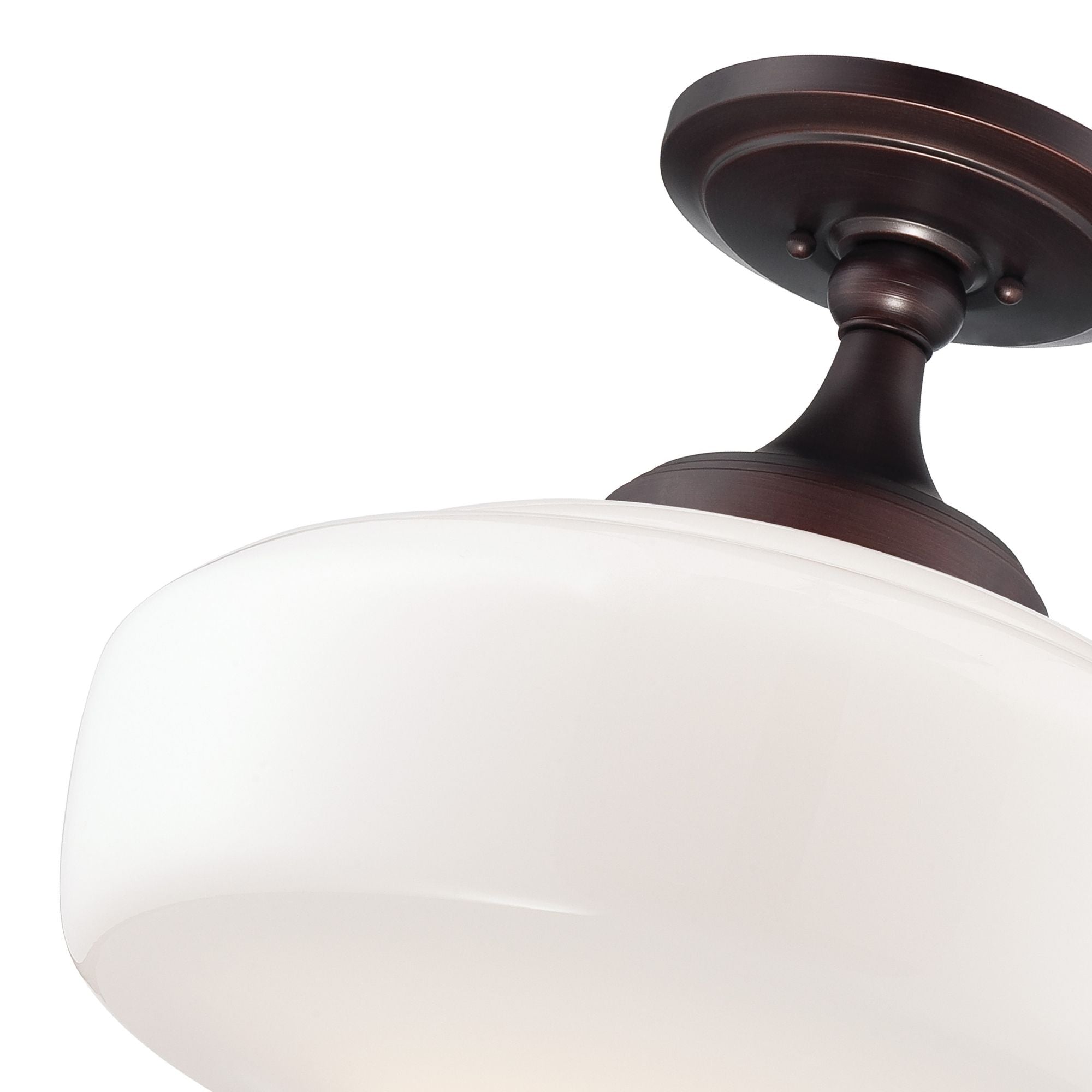 17" Semi-Flush Mount, Brushed Bronze Finish