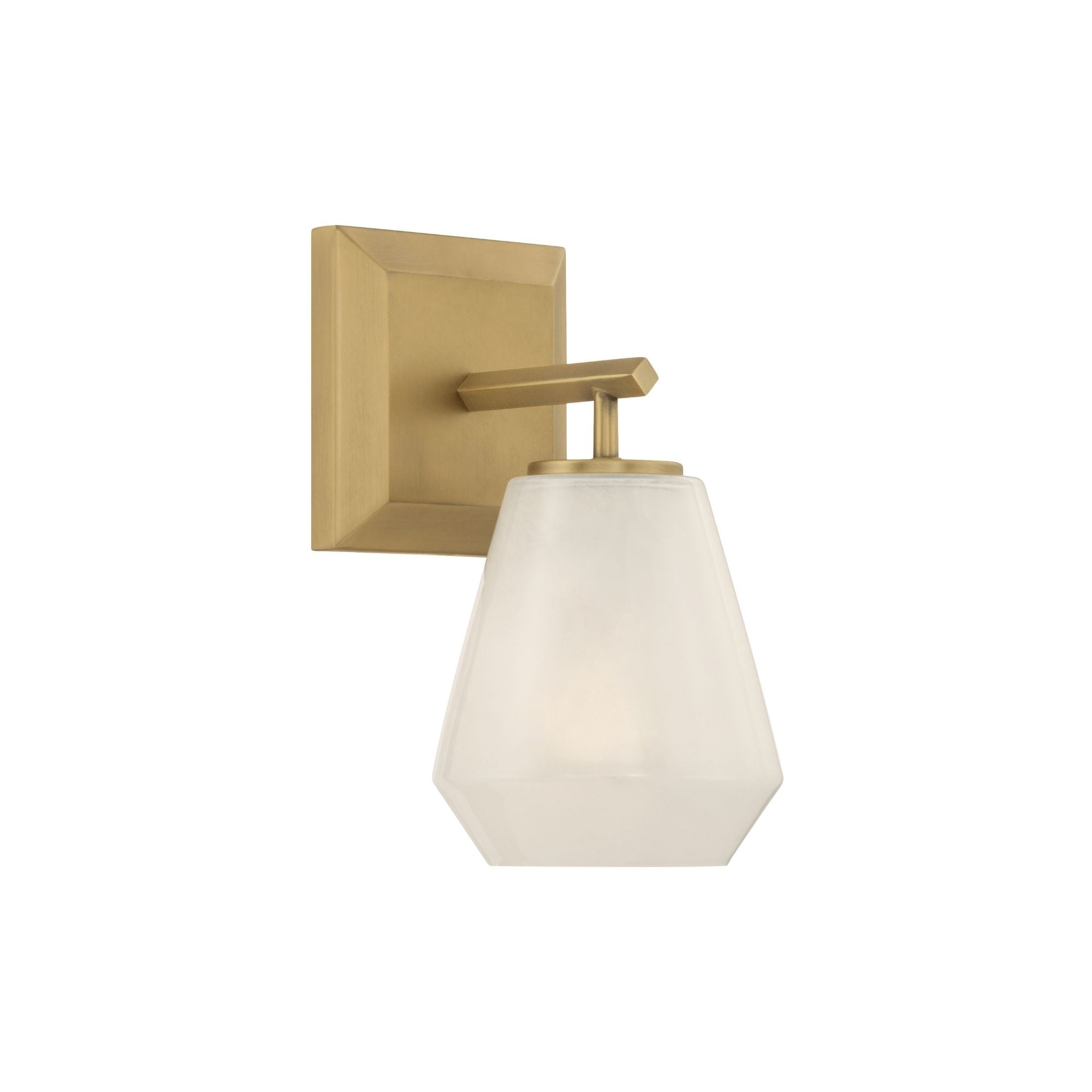 Minka-Lavery Siena 9.5 in. Bathroom Vanity Light, Legacy Brass with Alabaster Glass