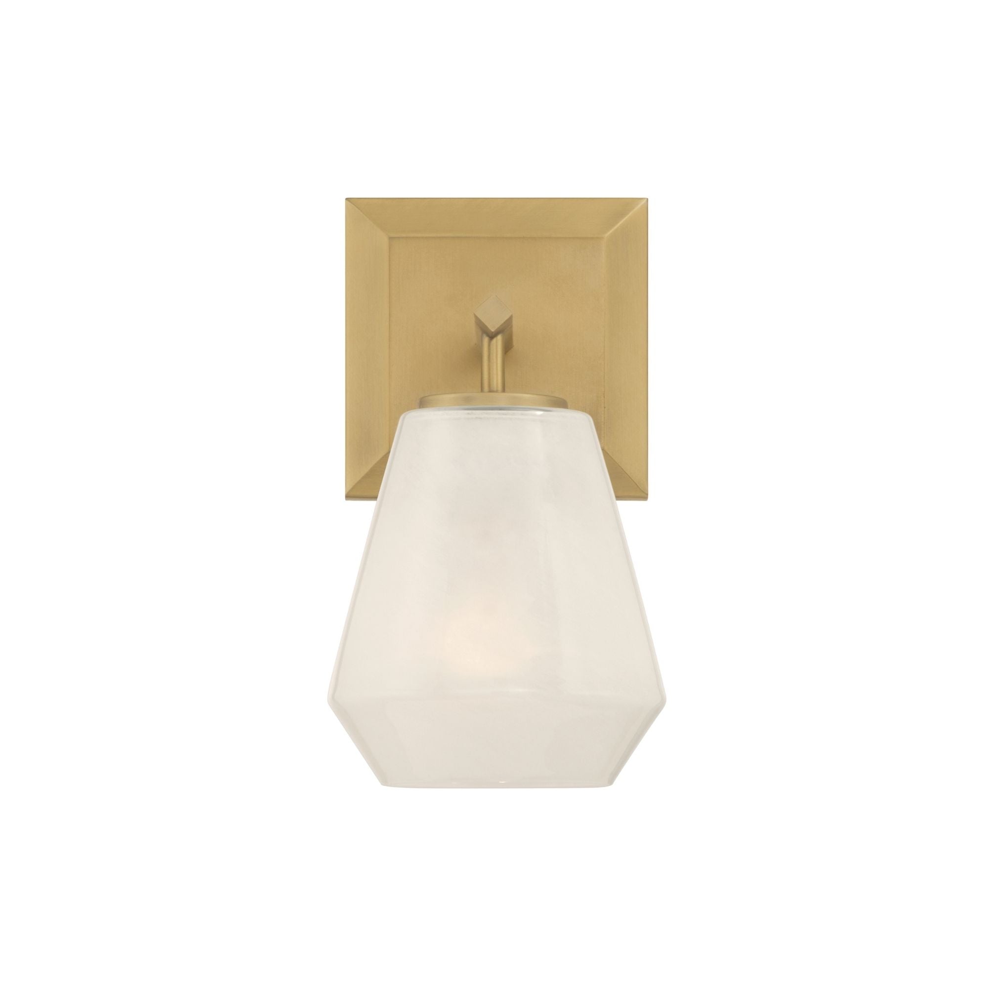 Minka-Lavery Siena 9.5 in. Bathroom Vanity Light, Legacy Brass with Alabaster Glass