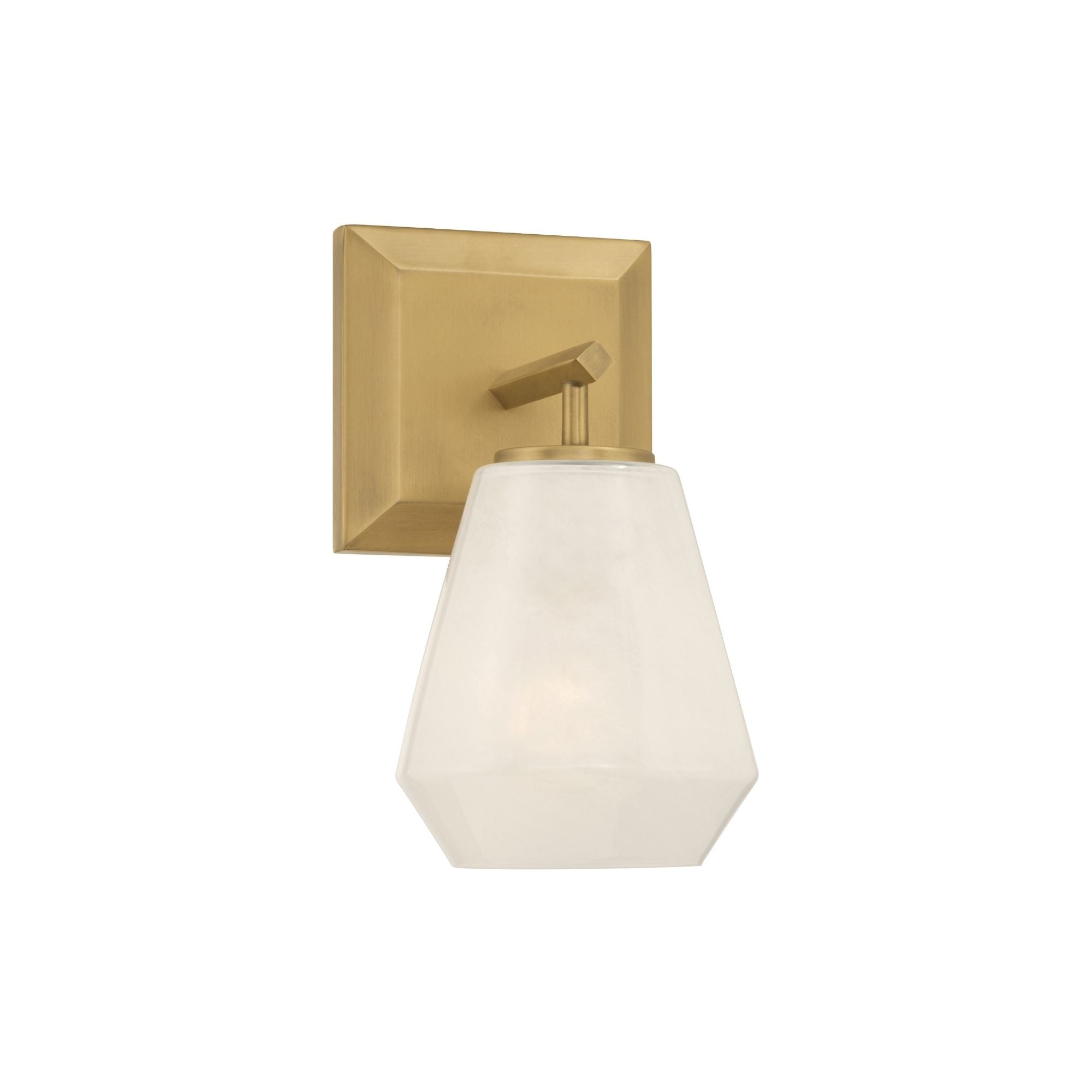 Minka-Lavery Siena 9.5 in. Bathroom Vanity Light, Legacy Brass with Alabaster Glass