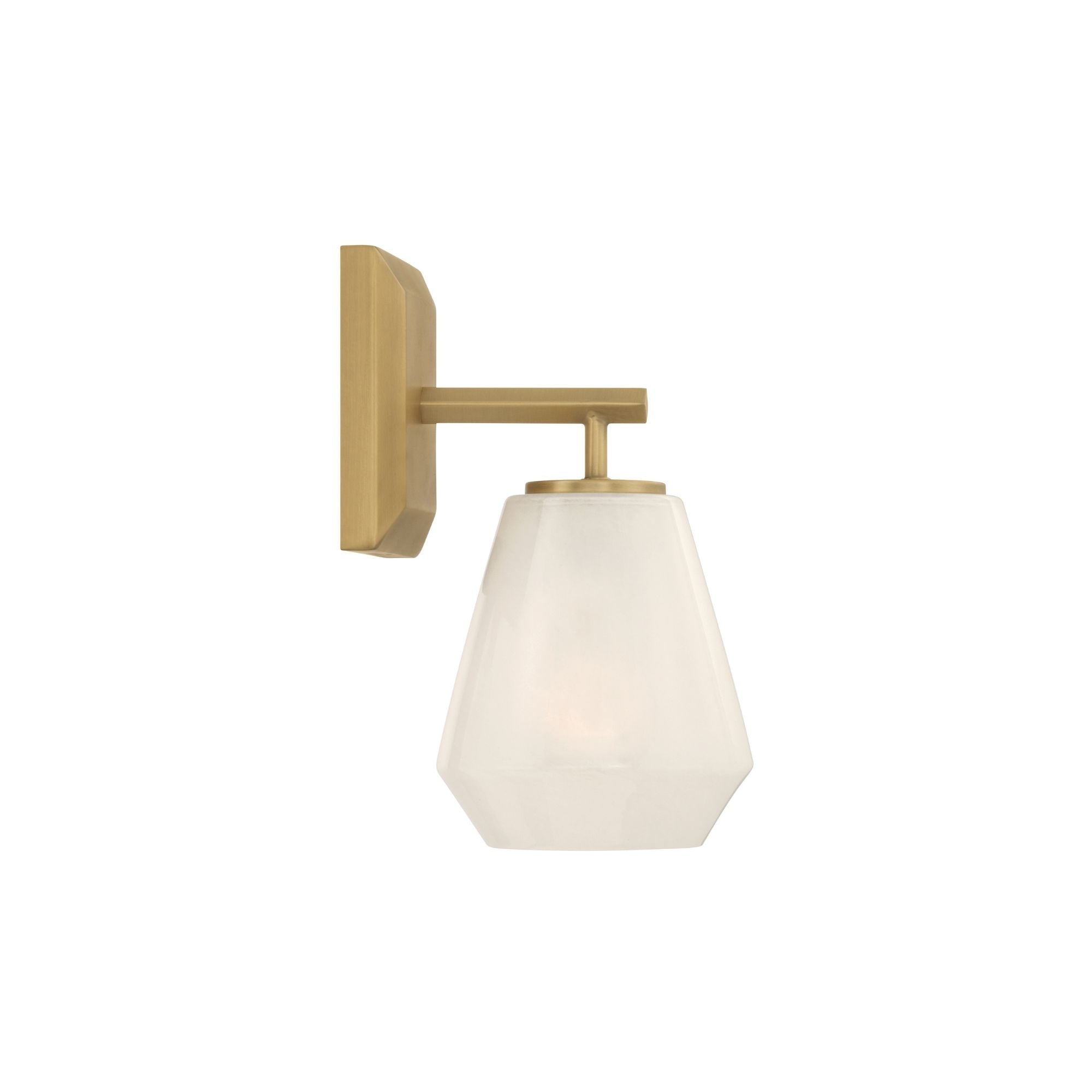Minka-Lavery Siena 9.5 in. Bathroom Vanity Light, Legacy Brass with Alabaster Glass
