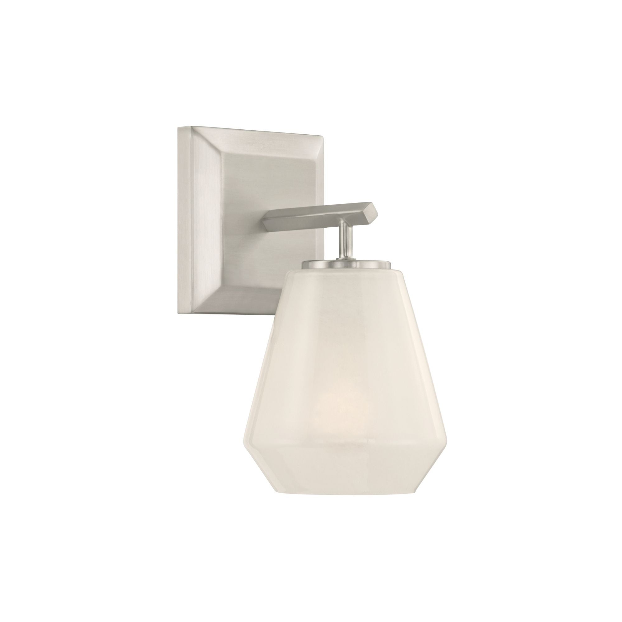 Minka-Lavery Siena 9.5 in. Bathroom Vanity Light, Brushed Nickel with Alabaster Glass